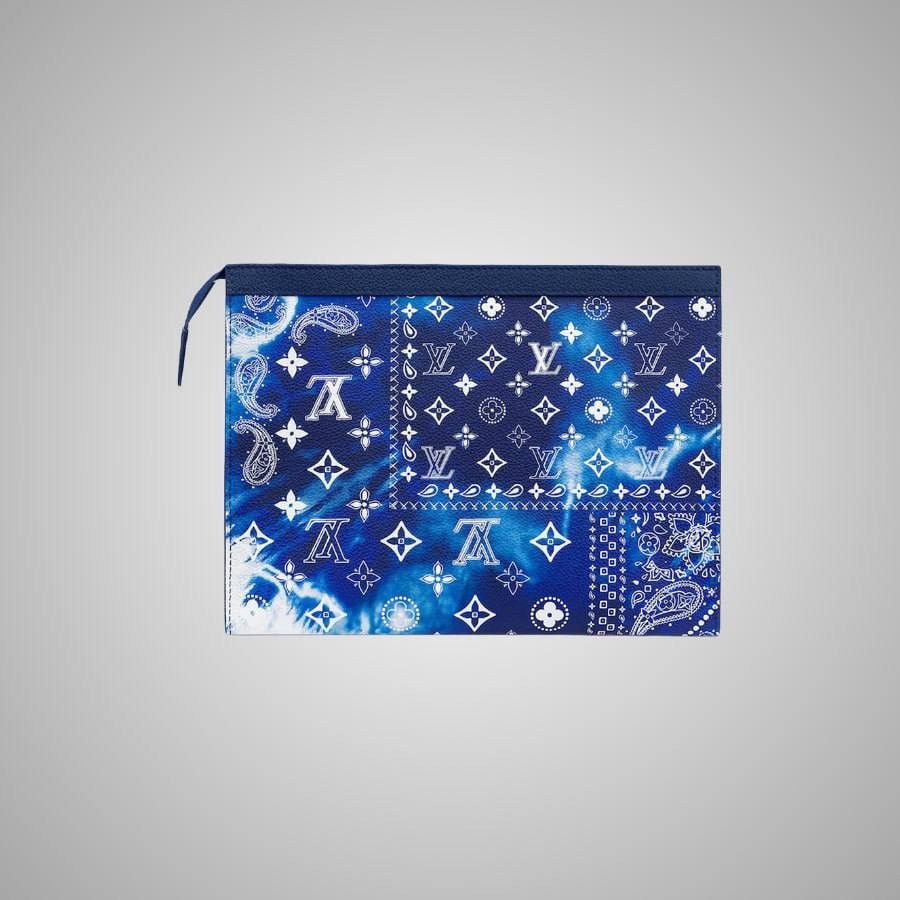 LOUIS VUITTON POCHETTE MONOGRAM BANDANA BLEACHED BLUE