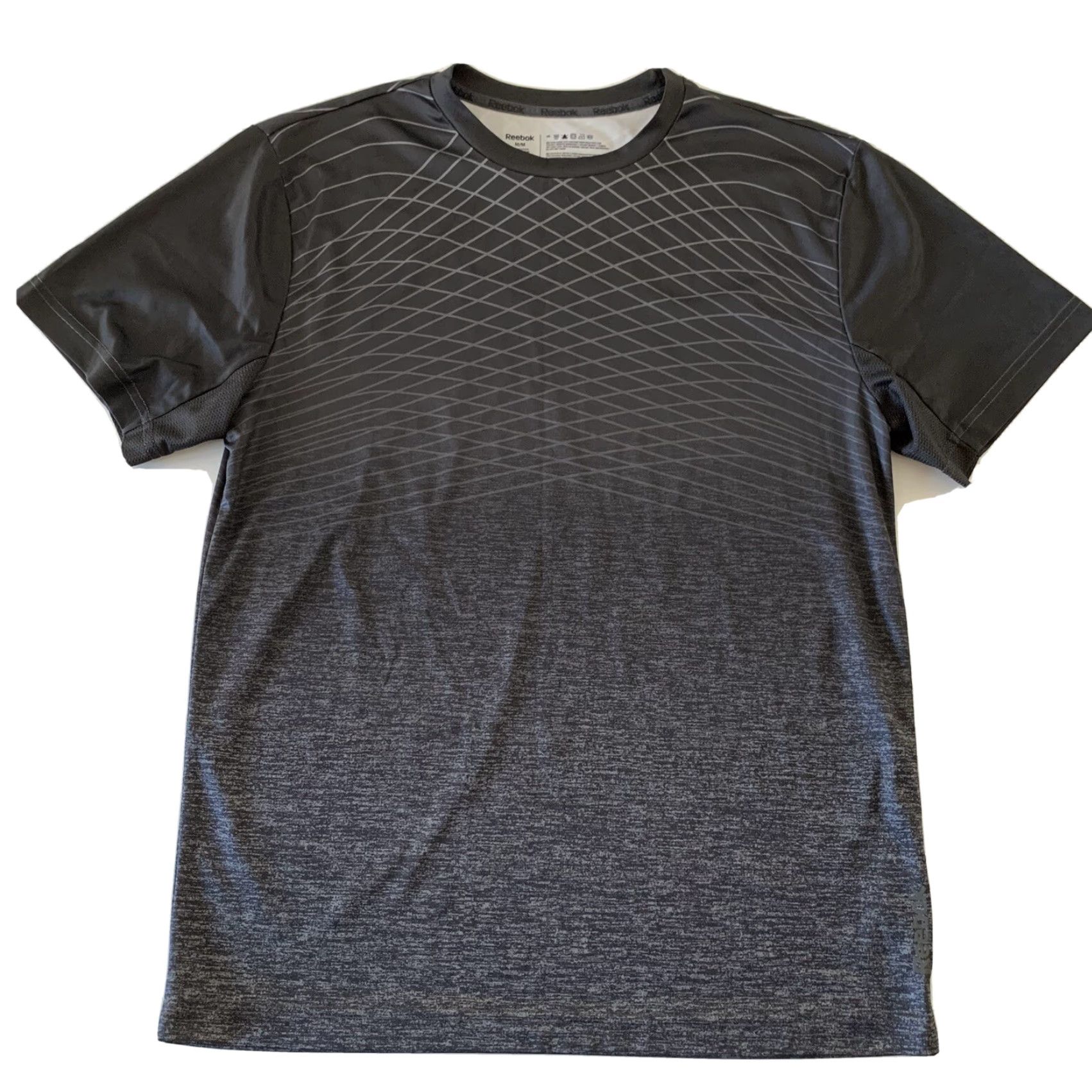 Reebok Reebok T-Shirt Athletic Short Sleeve Men's M 100% Polyester Gray Size US M / EU 48-50 / 2 - 2 Thumbnail