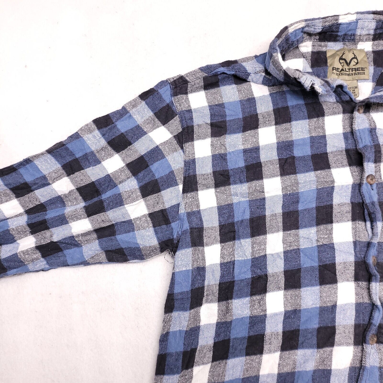 Realtree Realtree Gingham Flannel Shirt Mens Size Large L Blue Black Size US L / EU 52-54 / 3 - 4 Thumbnail