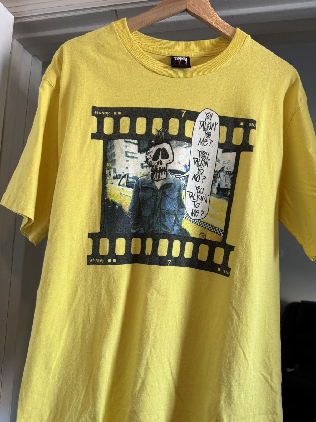 image of Stussy Taxi Driver T Shirt Size L in Yellow, Men's