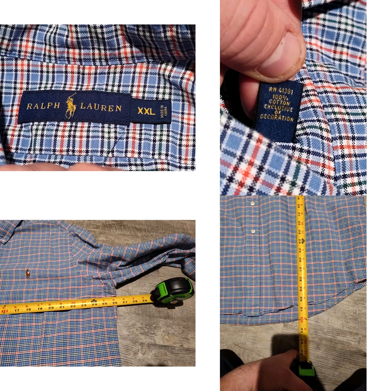 Ralph Lauren VINTAGE Ralph Lauren Men’s Plaid Button-Down Shirt XXL All Seasons Cotton Casual Mens Size US XXL / EU 58 / 5 - 8 Thumbnail