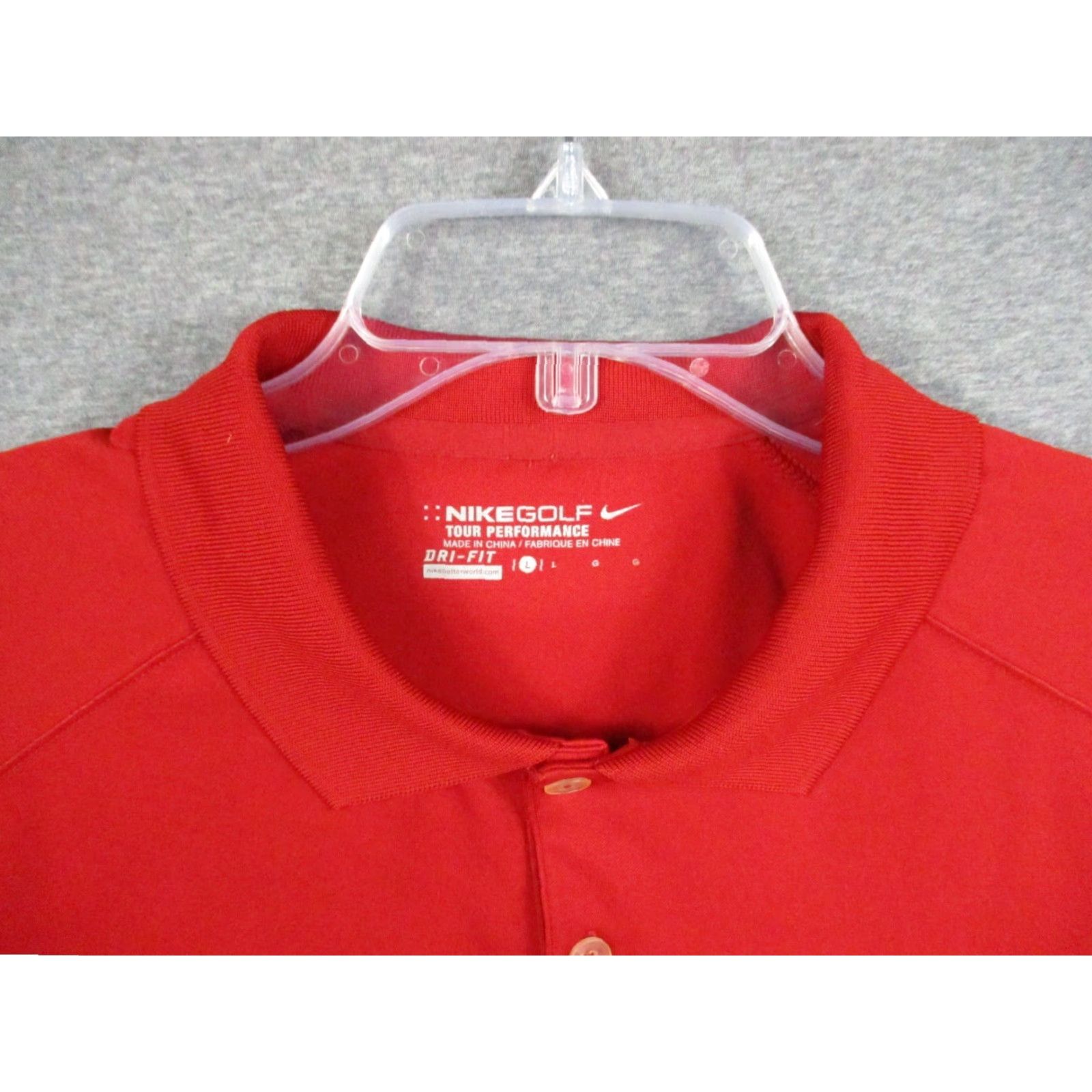 Nike Nike Golf Tour Performance Polo Shirt Large Mens Red Dri-Fit Short Sleeve Shirt Size US L / EU 52-54 / 3 - 3 Thumbnail