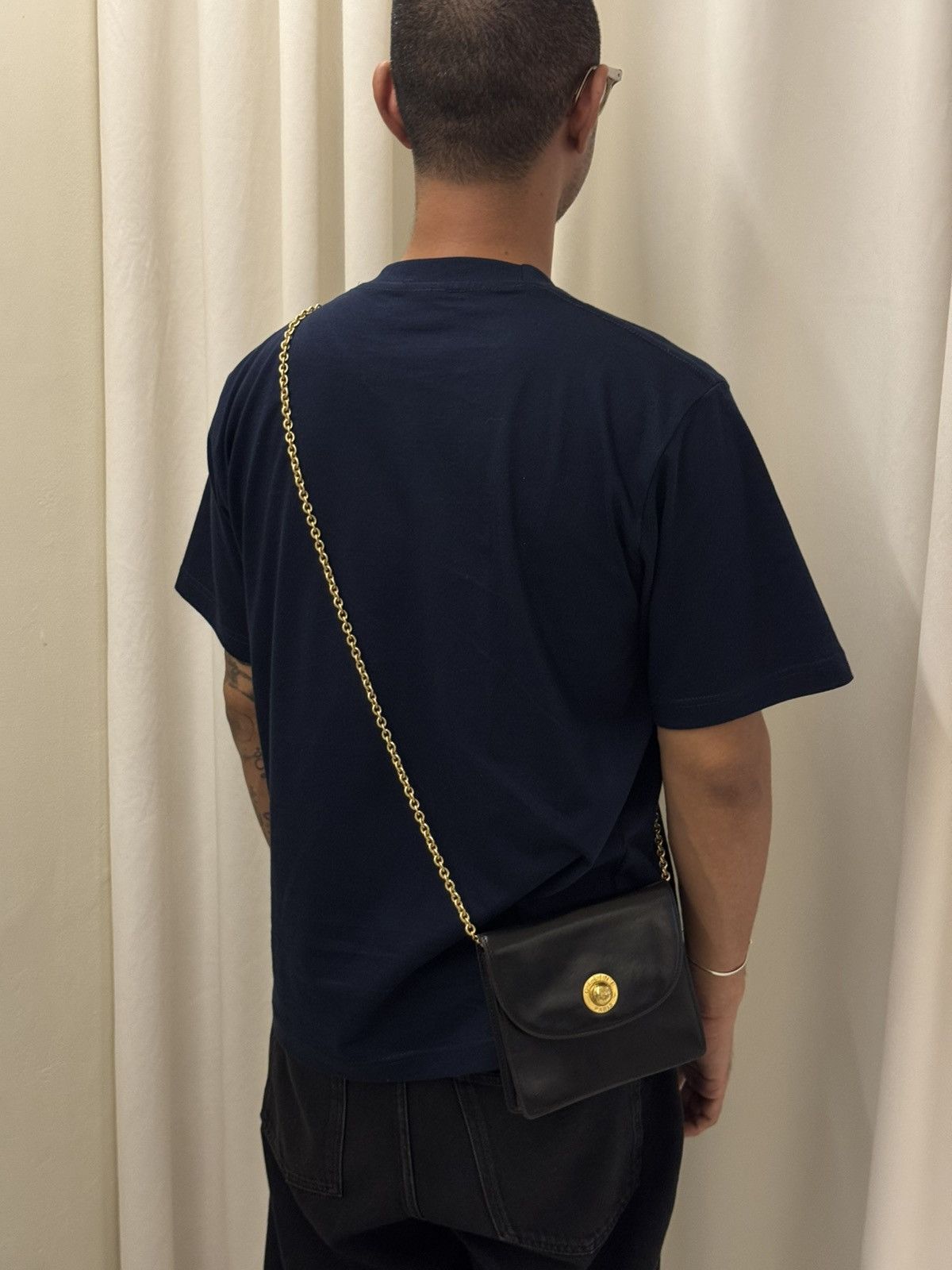 Celine × Vintage Vintage Celine black leather chain cross body bag Size ONE SIZE - 2 Thumbnail