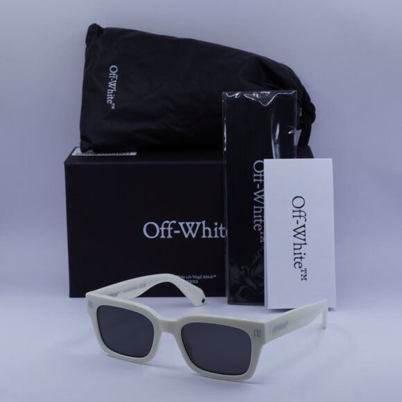 Off-White Off-White OERI108 MIDLAND 0107 Sunglasses White Square Frame Size ONE SIZE - 10 Thumbnail