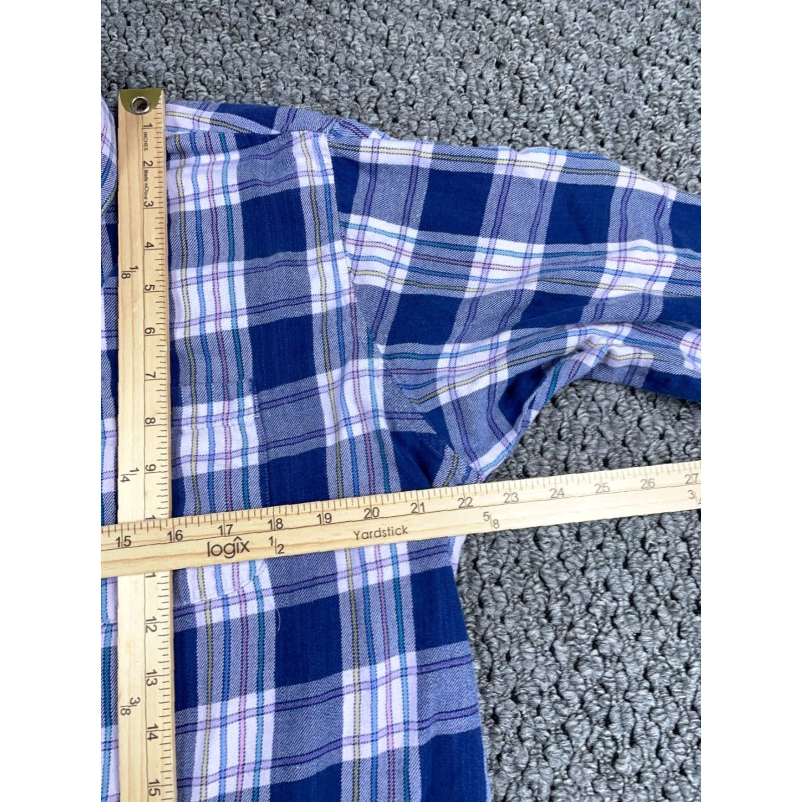 Vintage VTG Woodland Lightweight Flannel Shirt Adult Large Purple Plaid Grunge 90s Mens Regular Button-Up Cotton Shirt Size US L / EU 52-54 / 3 - 6 Thumbnail