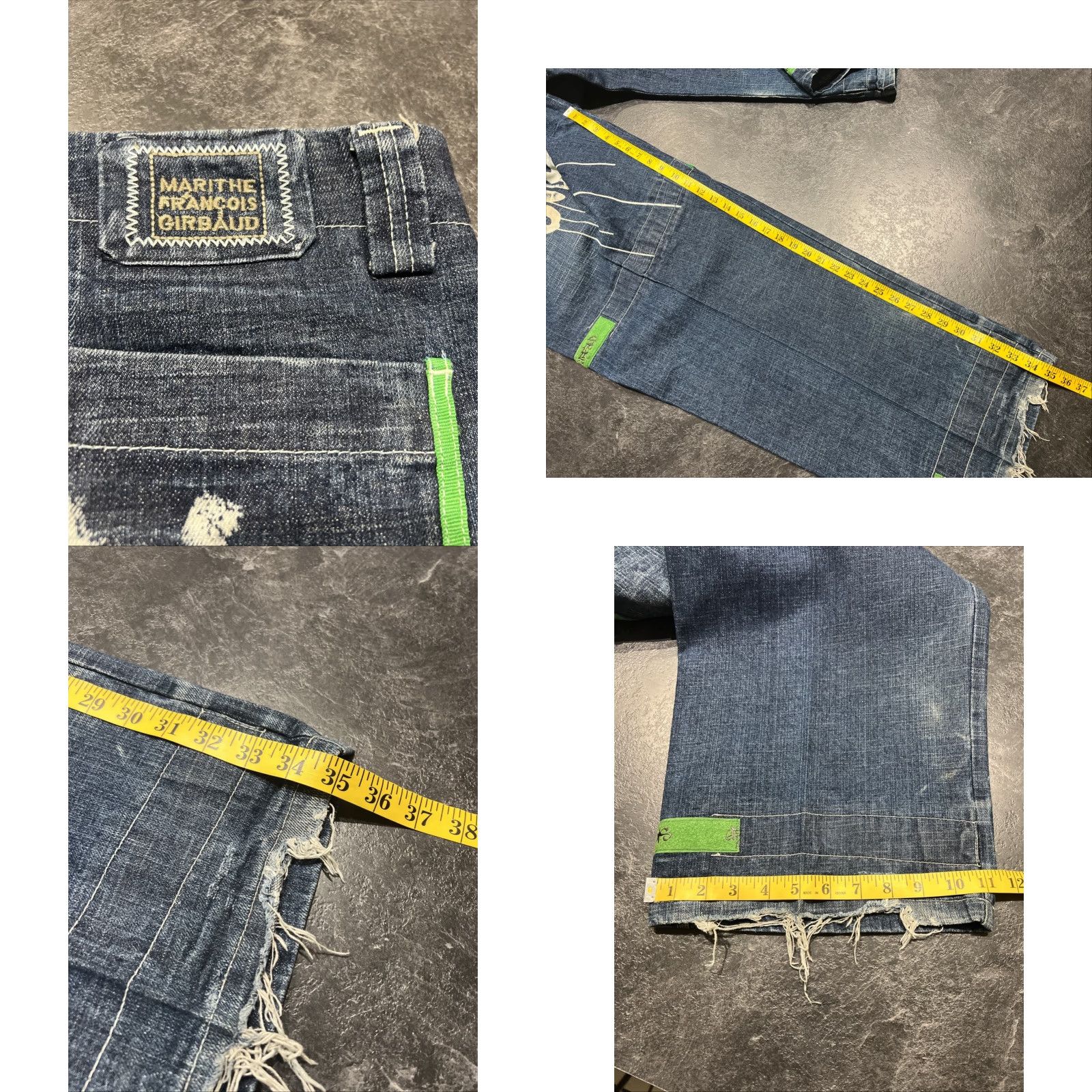 Denime VINTAGE Girbaud Jeans Denim Spellout Graffiti 90s Wide-Leg Size 38 Blue Men's Regular 38in Inseam Distressed Rare Size US 38 / EU 54 - 10 Thumbnail