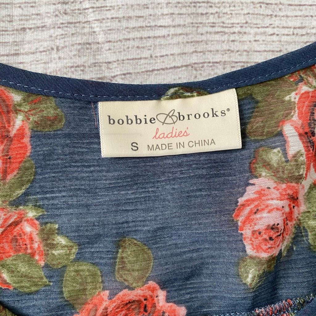 Other Bobbie Brooks women S semi sheer 3/4 sleeve floral print blo Size S / US 4 / IT 40 - 6 Thumbnail