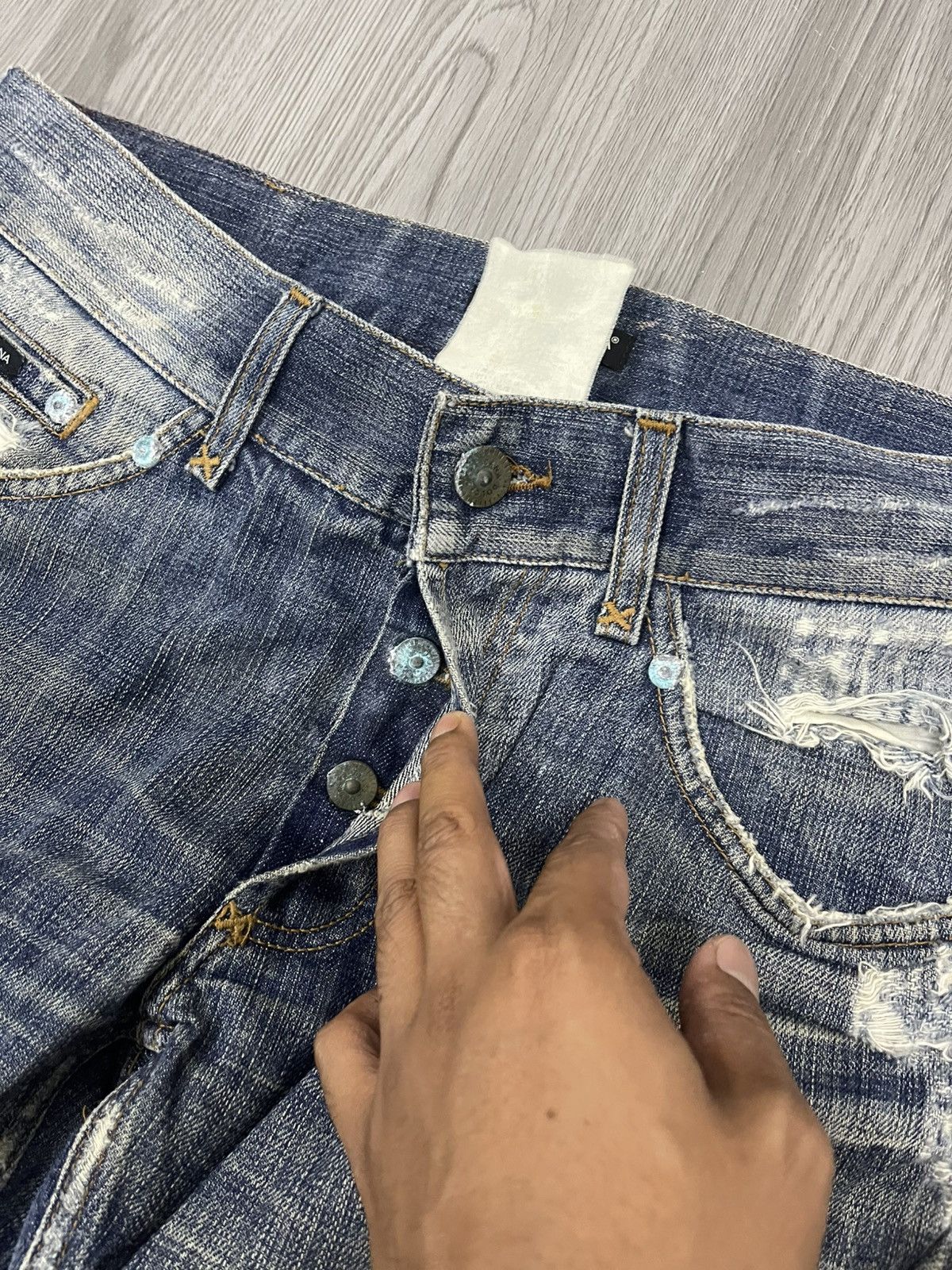 Dolce & Gabbana Dolce & Gabbana rip distressed denim Size US 32 / EU 48 - 8 Thumbnail