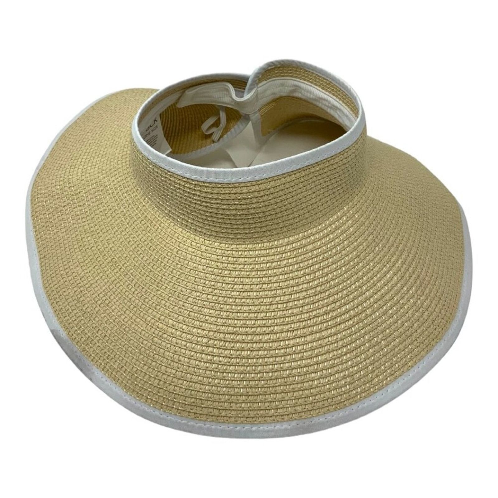 Nordstrom Nordstrom Roll-Up Straw Visor Natural White One Size NWOT Size ONE SIZE - 3 Thumbnail