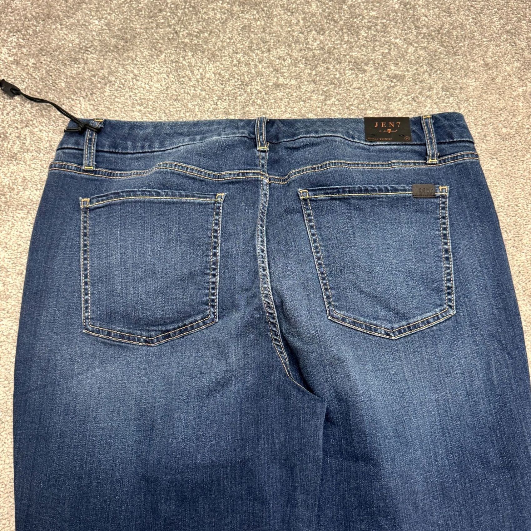 7 For All Mankind Jen7 7 For All Mankind Ankle Skinny Denim Jeans Women 14 Blue Mid Rise Dark Wash Size 36" / US 14 / IT 50 - 4 Thumbnail