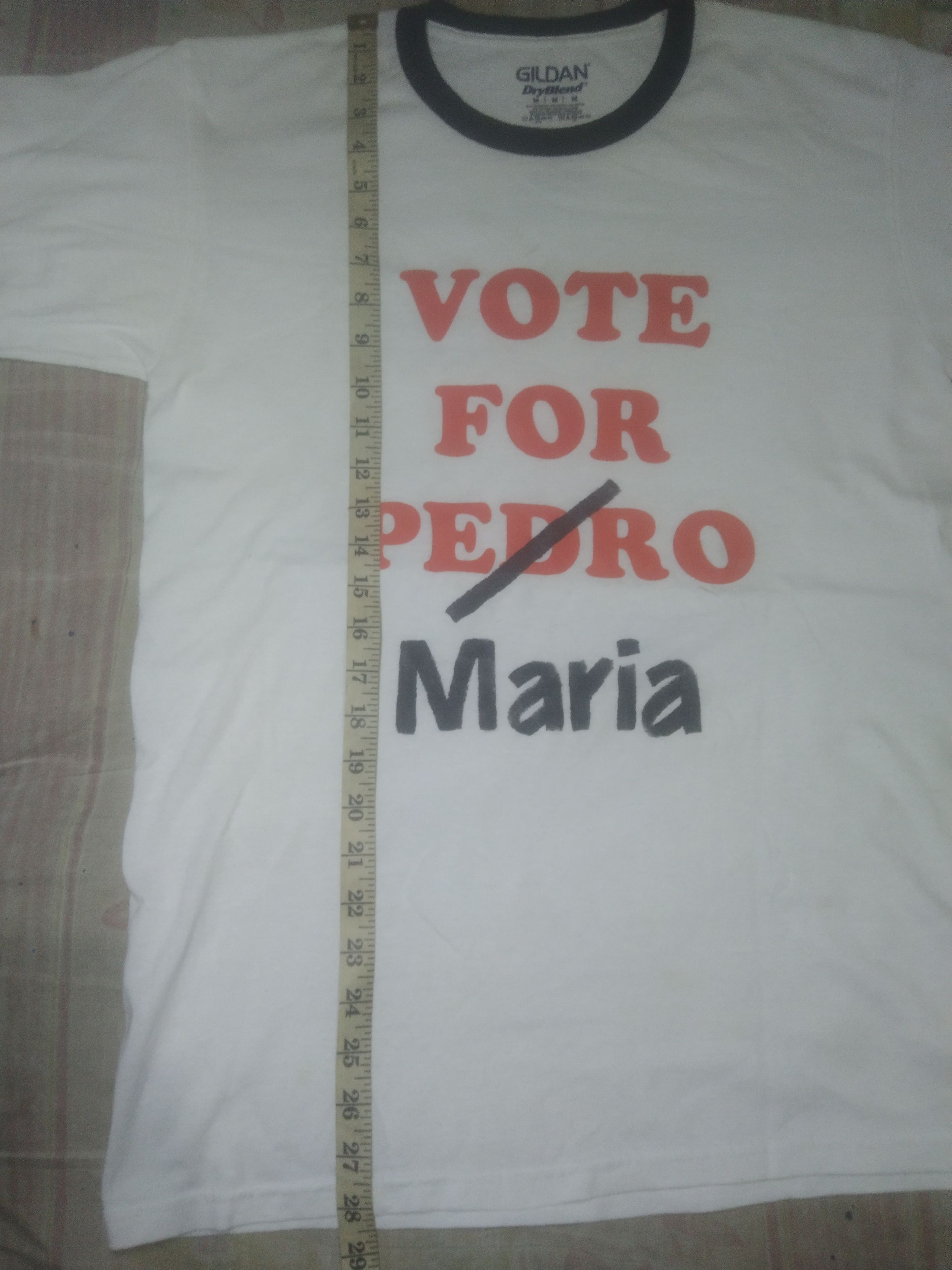 Gildan Custom Vote for (Pedro) Maria t shirt Size US M / EU 48-50 / 2 - 8 Thumbnail