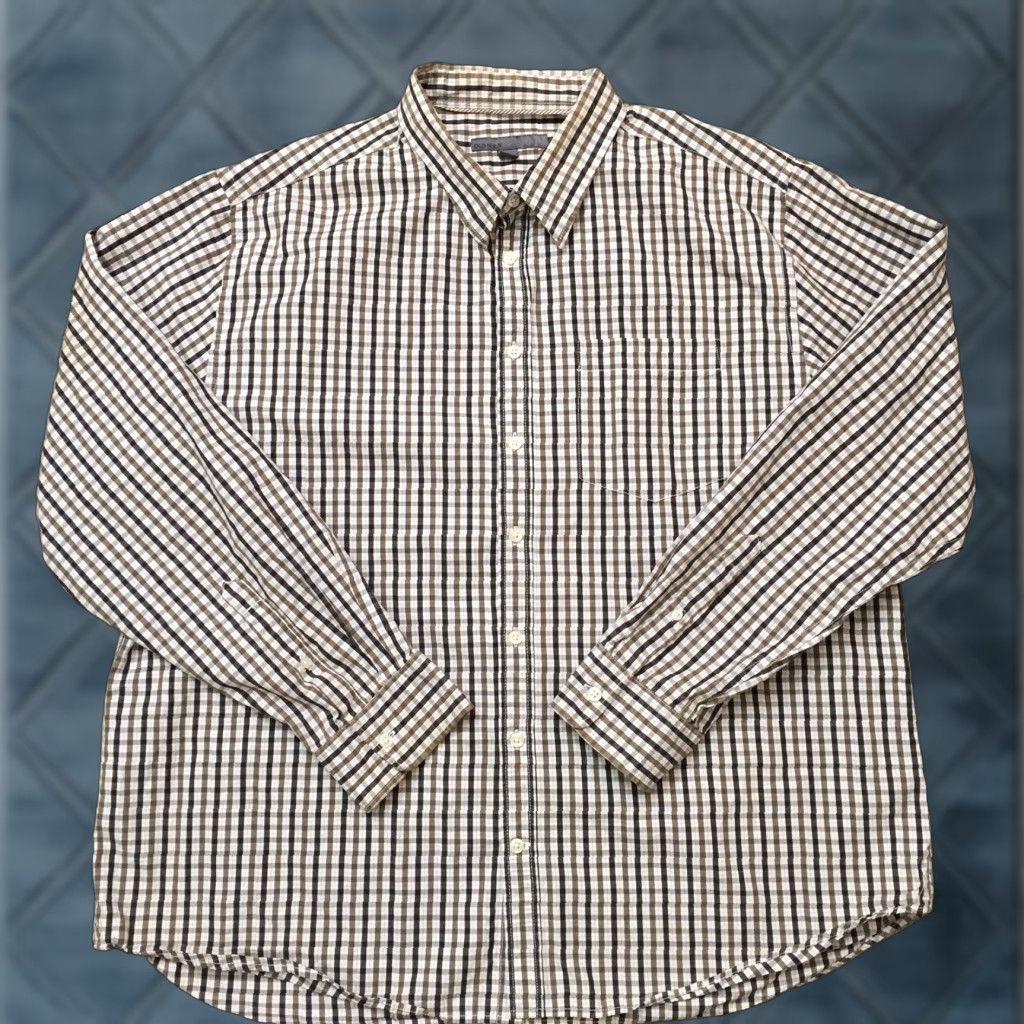 Old Navy Old Navy Shirt Mens 2XL Black Plaid Long Sleeve Button-Up Shirt Size US XXL / EU 58 / 5 - 1 Thumbnail