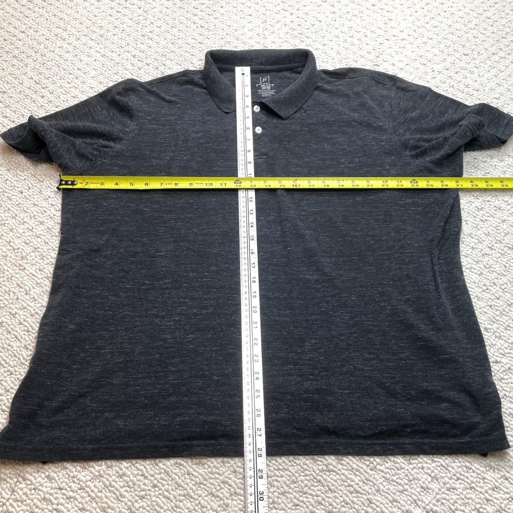 George George Polo Shirt Mens 2XL Dark Gray Short Sleeve Cotton Knit Golf Rugby with Logo Size US XXL / EU 58 / 5 - 4 Thumbnail