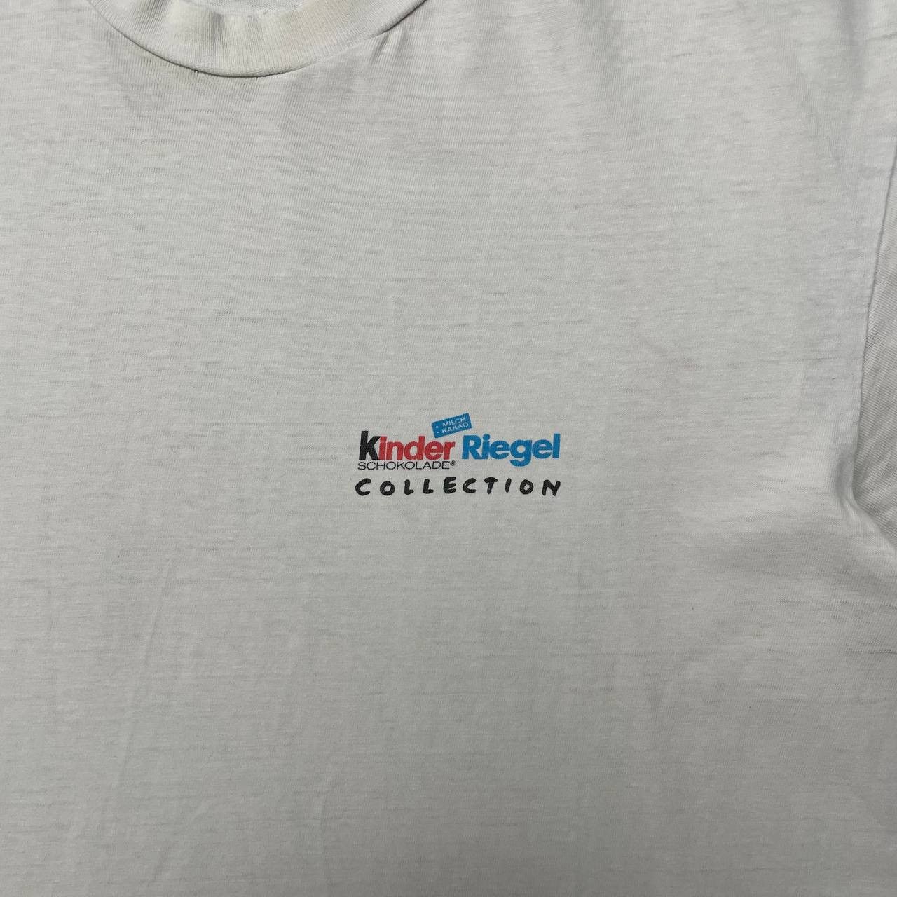 Vintage Vintage 90s Kinder Chocolate Collection Thrashed T Shirt Size US XL / EU 56 / 4 - 4 Thumbnail
