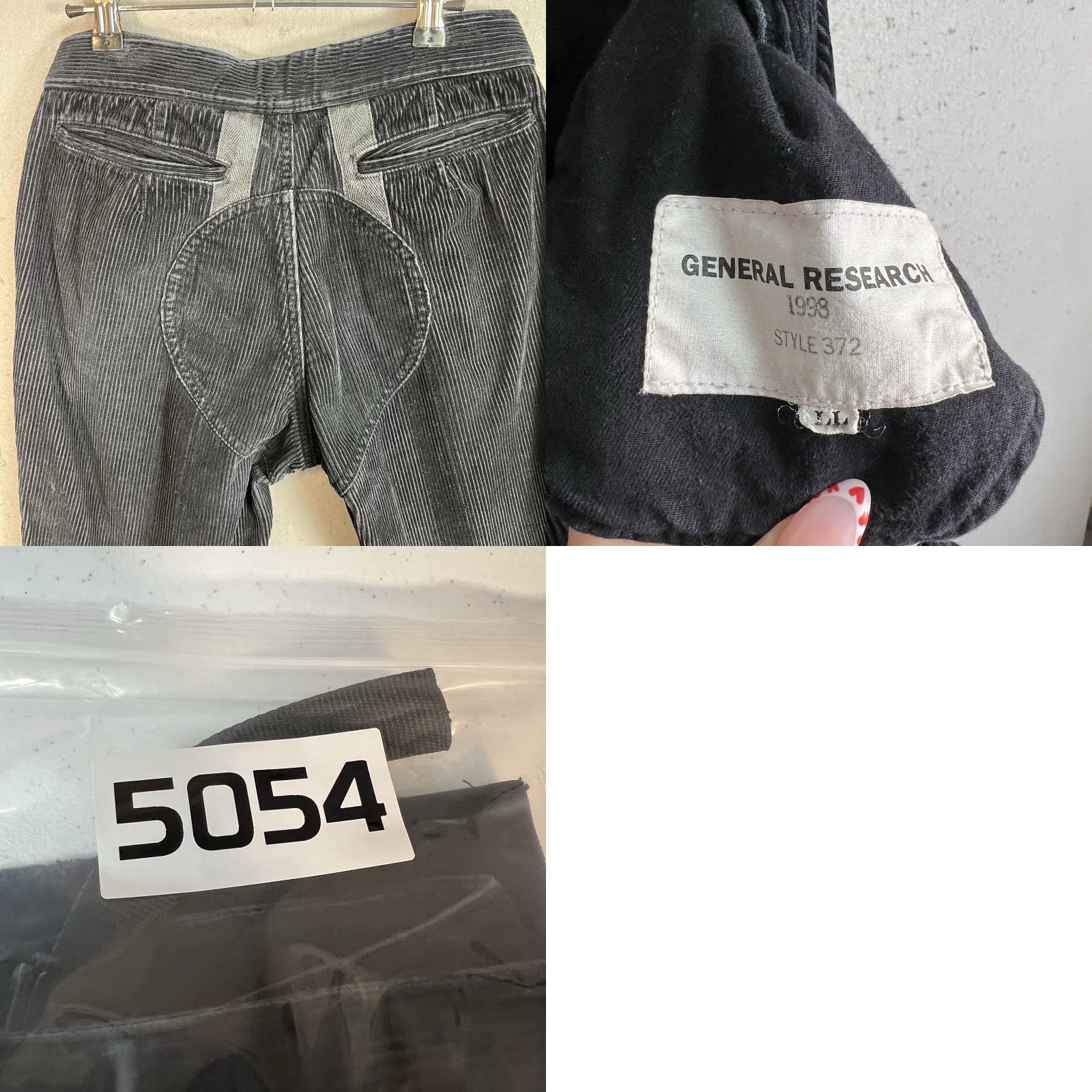Vintage General Research Corduroy Pants Men Adult 29 x 26 Belted Black 90s Vintage Chino Flat Front Mens Size US 29 - 9 Thumbnail