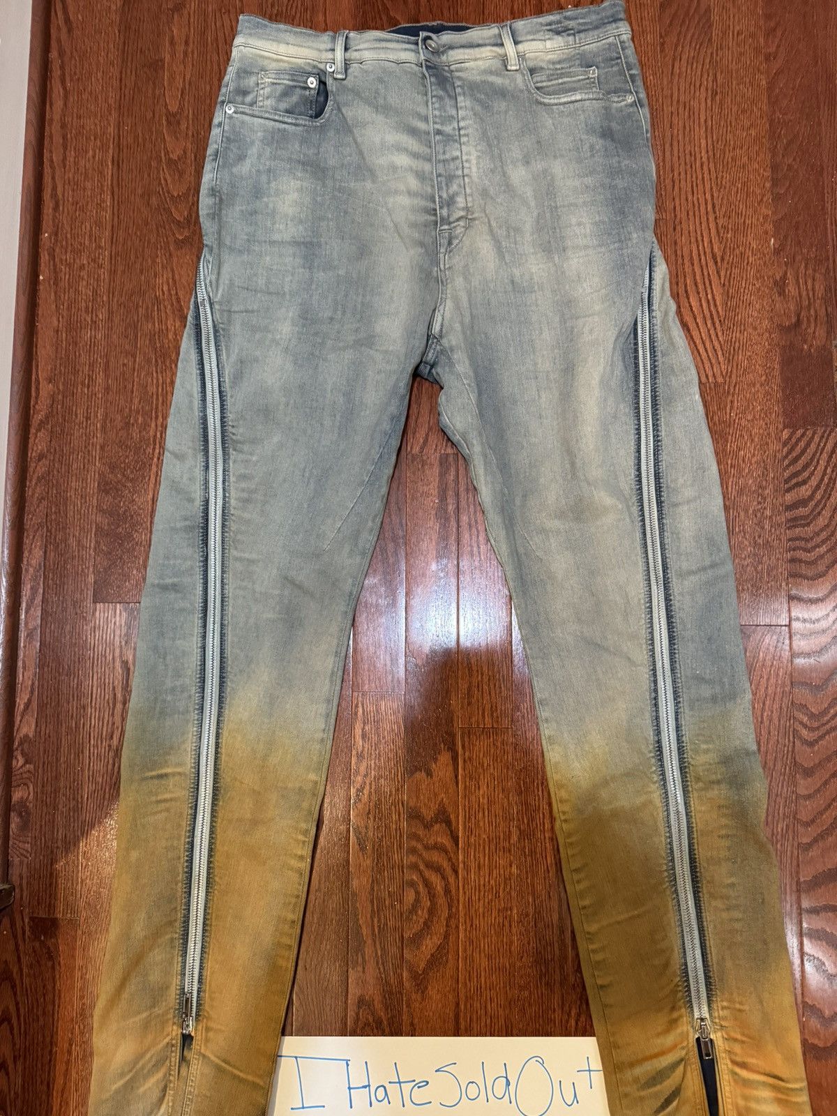 Rick Owens × Rick Owens Drkshdw Rick Owen Bolan Banana Sky/Orange Degrade Size US 36 / EU 52 - 3 Thumbnail