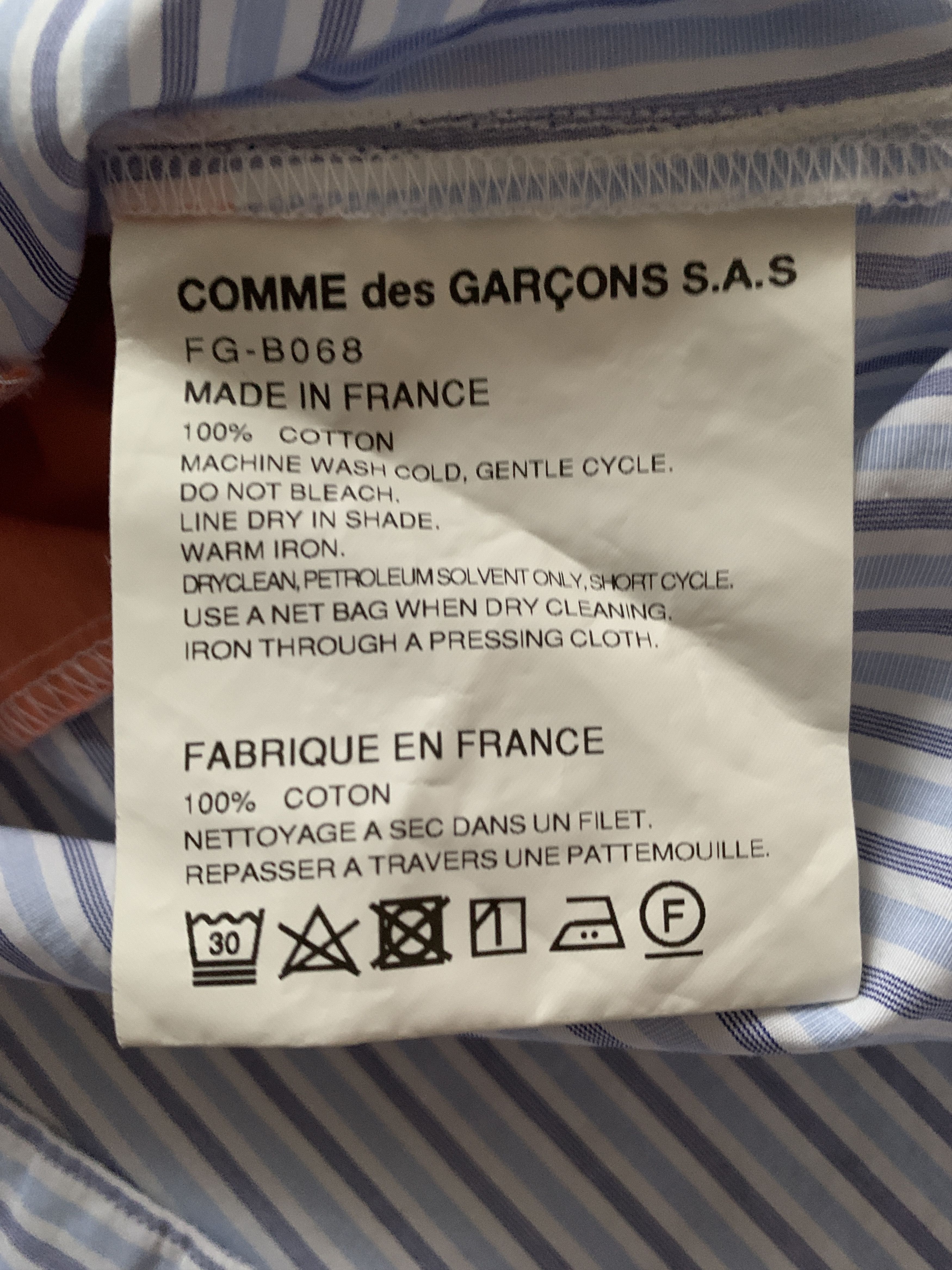 Comme des Garcons COMME des GARCONS Shirt Longsleeve SS21 Striped Patchwork Size US S / EU 44-46 / 1 - 8 Thumbnail