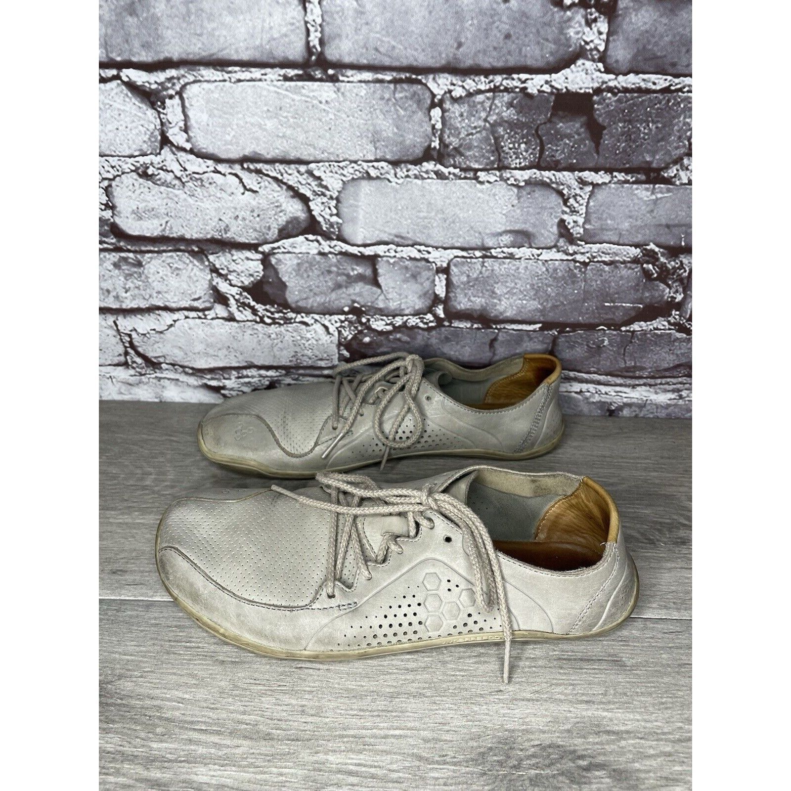 Other Vivobarefoot Primus Lux Gray Leather Lace Athletic Shoes Wom Size US 10 / IT 40 - 21 Thumbnail