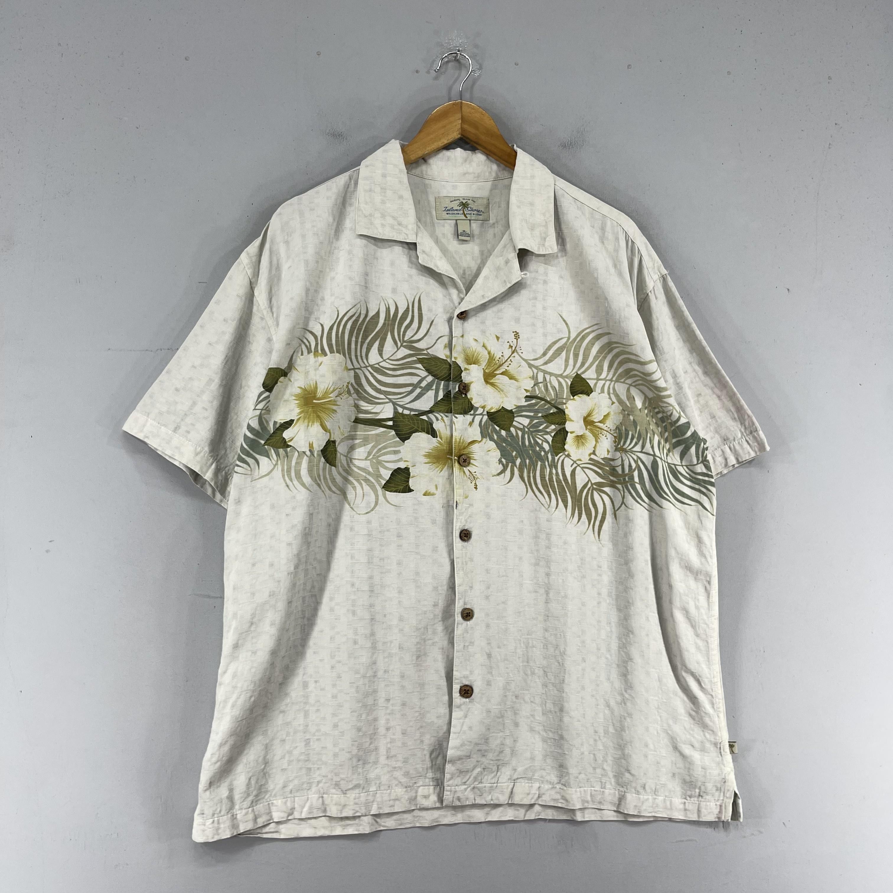 Island Shores × Vintage Vintage Aloha Tropical Floral Hibiscus Motive Button Up Size US XL / EU 56 / 4 - 3 Thumbnail