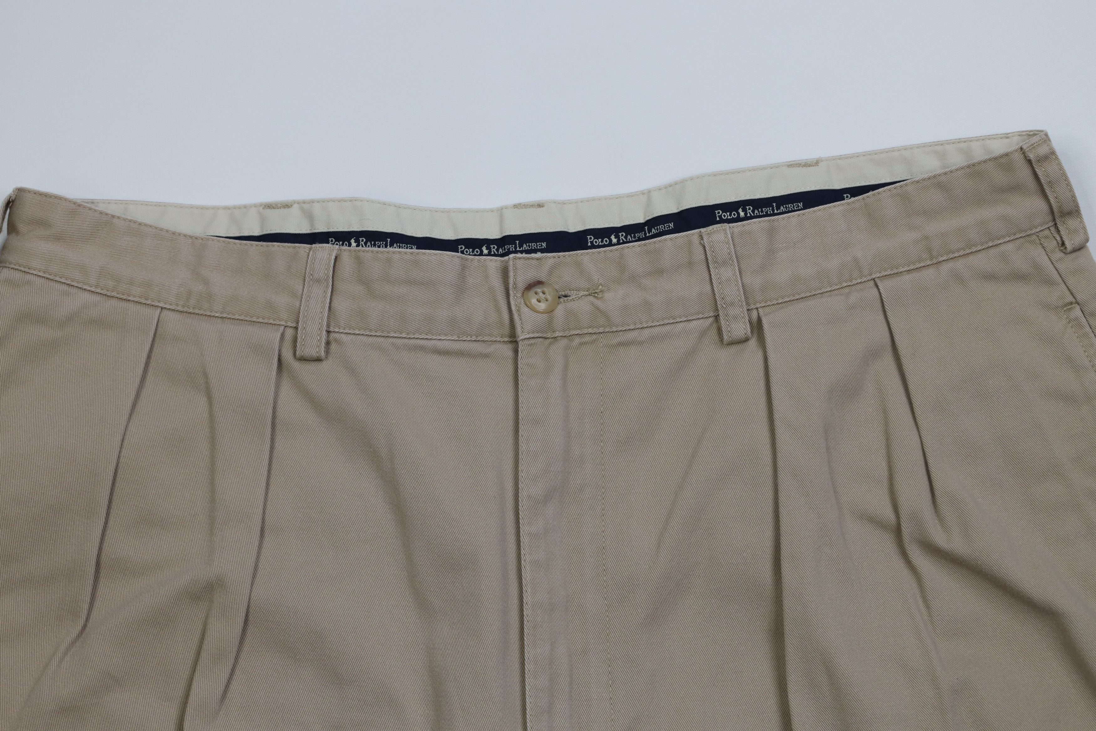 Ralph Lauren Vintage 90s Ralph Lauren Chino Golf Shorts Beige Cotton Size US 38 / EU 54 - 2 Thumbnail