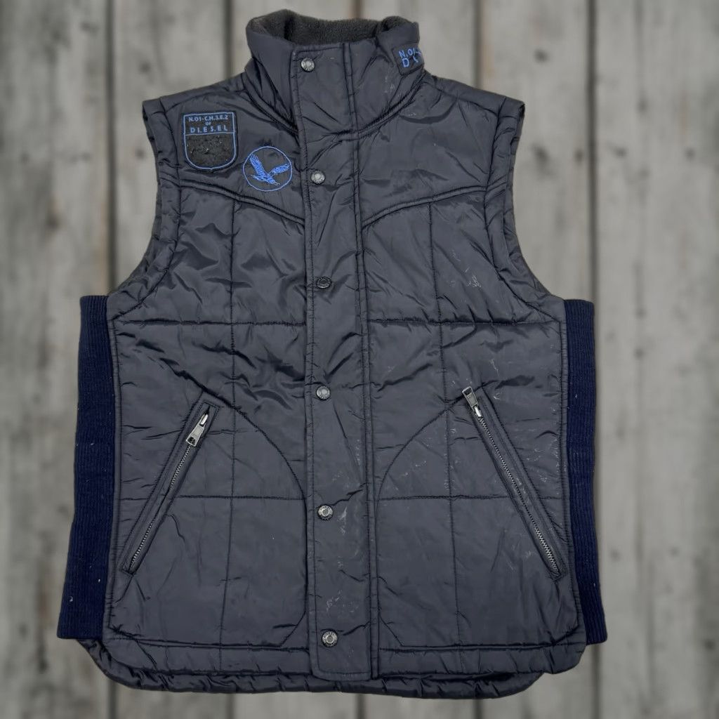 Diesel DIESEL Men's Vest Zip up Size Small Blue Size US S / EU 44-46 / 1 - 1 Thumbnail