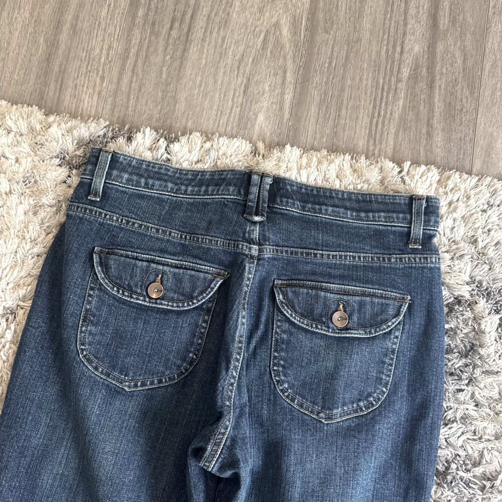 Lee VINTAGE Lee Comfort Womens Jeans Blue Denim Stretch Waistband 32x28 Size 10 Y2K Straight Jeans Womens Size 32" / US 10 / IT 46 - 2 Thumbnail