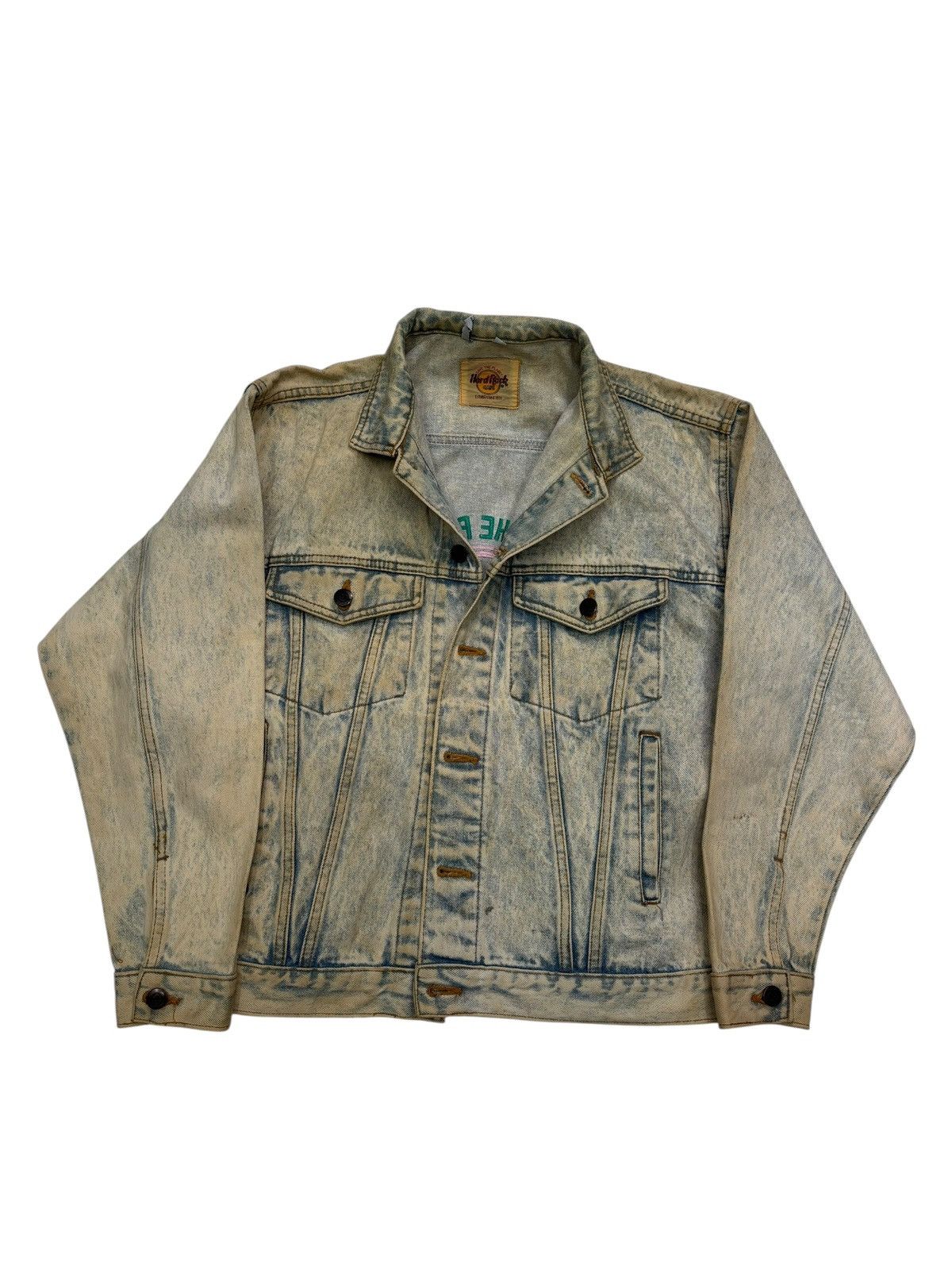 Hard Rock Cafe 🔥VINTAGE HARD ROCK CAFE NEW YORK ACID MUD WASH DENIM JACKET Size US M / EU 48-50 / 2 - 14 Thumbnail