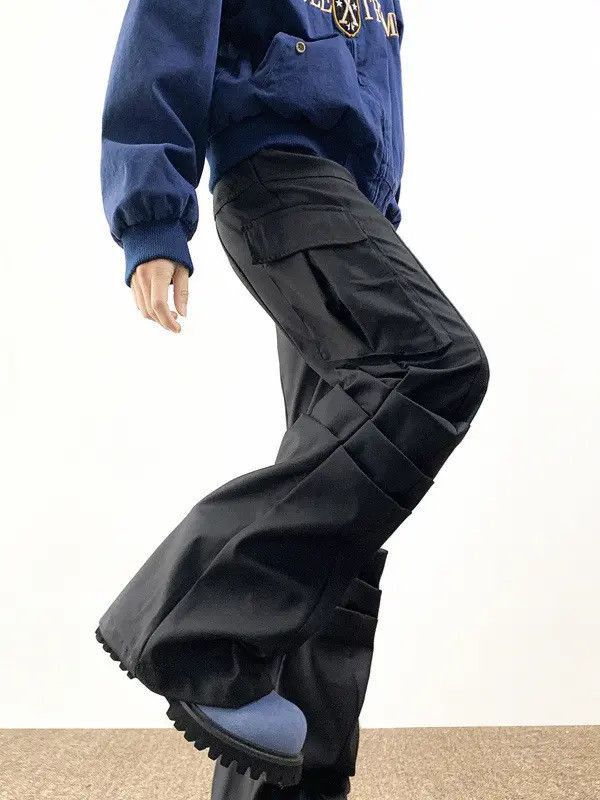 Japanese Brand Retro loose straight leg micro flared jeans Size US 32 / EU 48 - 3 Thumbnail