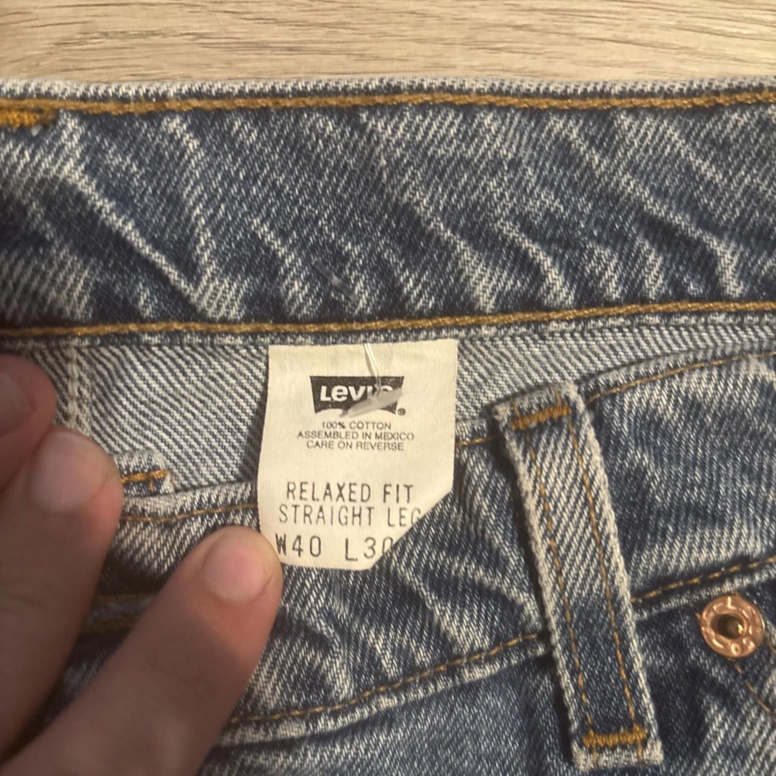 Levi's Vintage 40x30 Blank White Tab Levi Strauss 541 Fit Tan Jeans Size US 40 / EU 56 - 2 Thumbnail