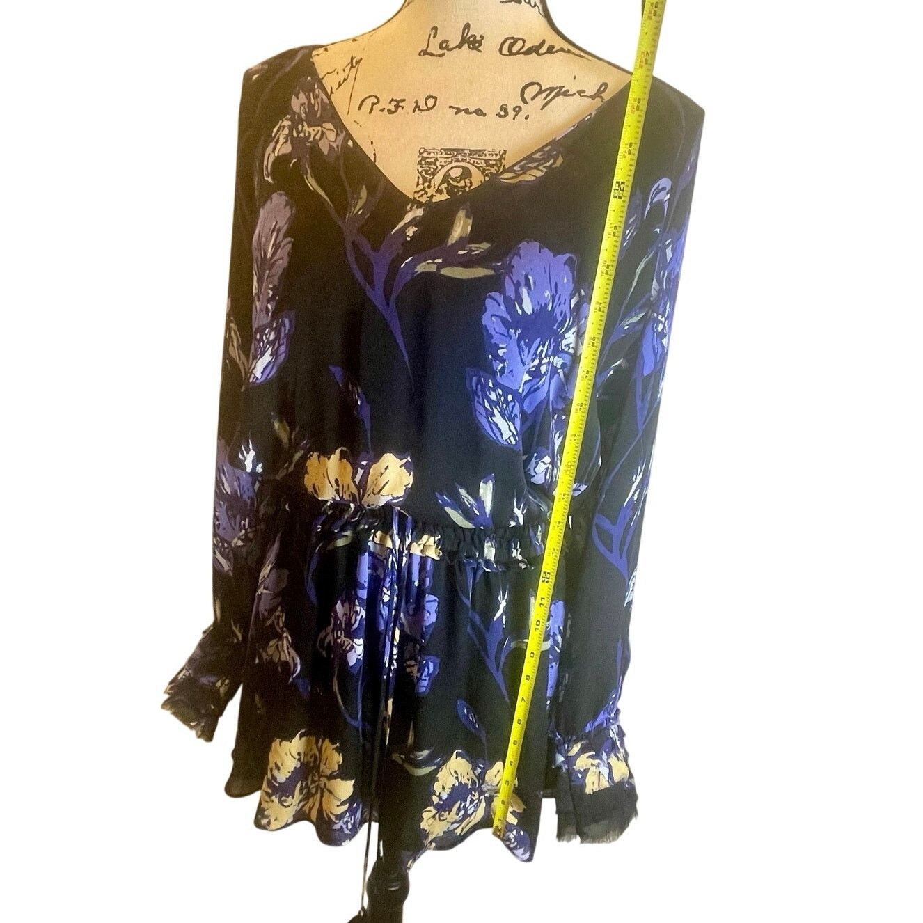 Ramy Brook RAMY BROOK MINI DRESS MILENE SILK FLORAL RUFFLE SMOCKE SZ S Size S / US 4 / IT 40 - 5 Thumbnail