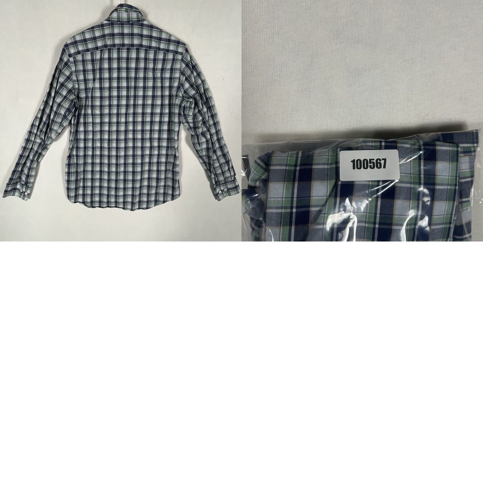 Banana Republic Banana Republic Shirt Mens S Small Button Up Plaid Green Blue Slim Fit Casual Workwear Long Sleeve Button-Up Cotton 100% Lightweight Pocket Size US S / EU 44-46 / 1 - 8 Thumbnail