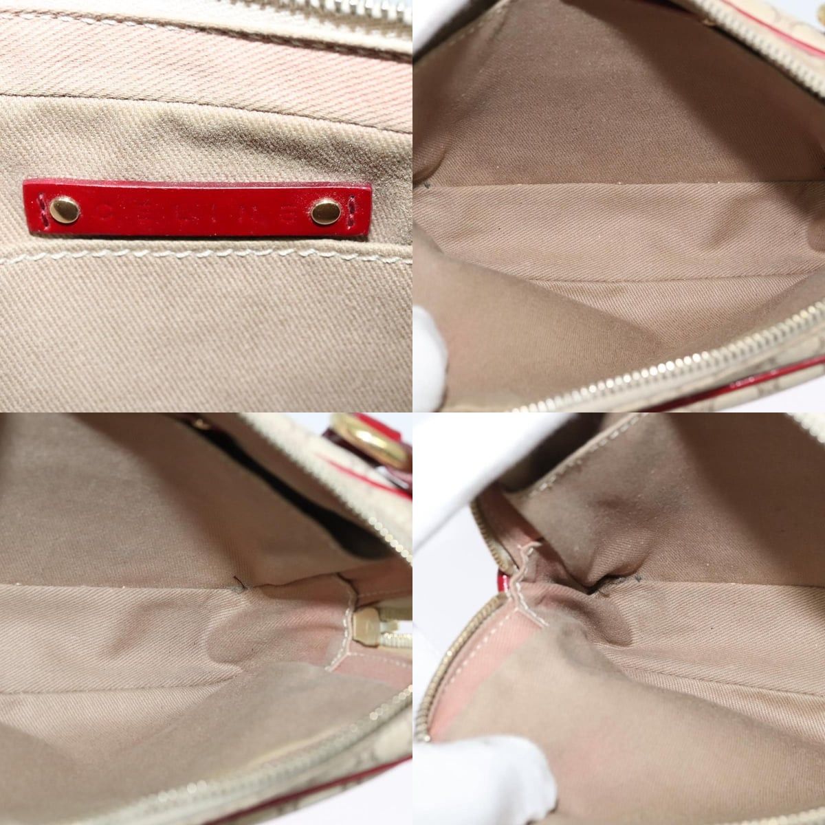 Celine CELINE Macadam Canvas Shoulder Bag Beige Gold Size ONE SIZE - 11 Thumbnail