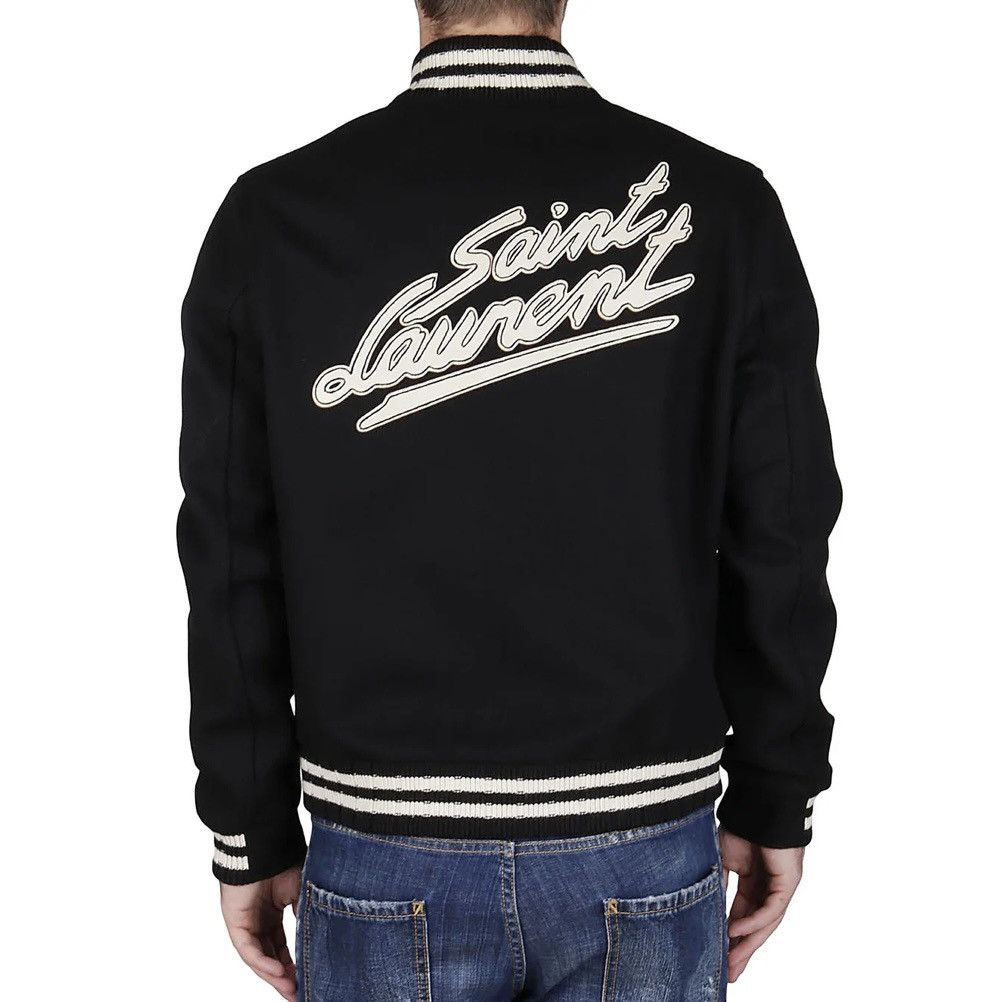 Saint Laurent Paris Saint Laurent Wool Varsity Jacket in Large Size US L / EU 52-54 / 3 - 4 Thumbnail