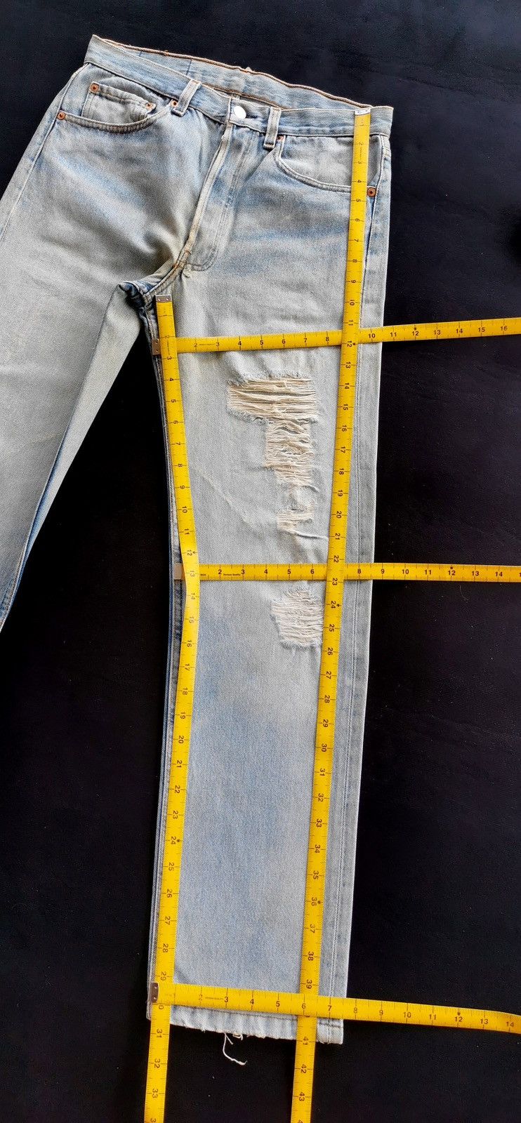 Levi's 90s Vintage Levis 501 Distressed Jeans Size US 30 / EU 46 - 12 Thumbnail