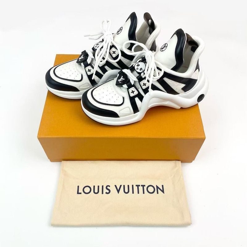 Louis Vuitton Louis Vuitton Archlight Leather Sneakers in Black and White Size US 8 / EU 41 - 6 Thumbnail