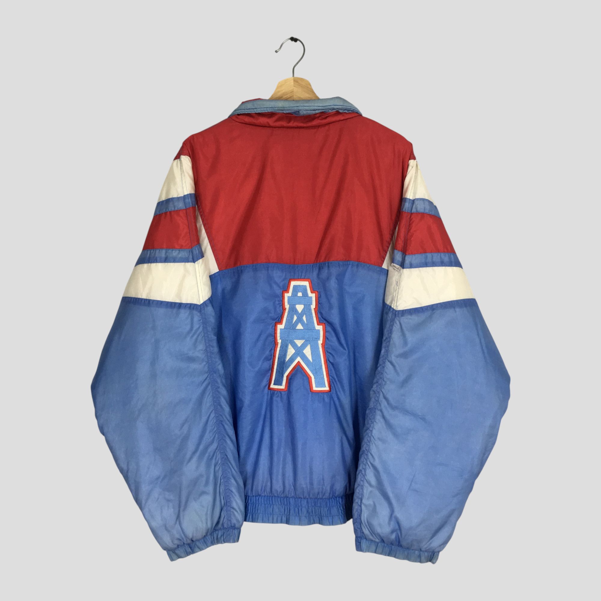 NFL Vintage 90's Houston Oilers NFL Football Sport Team Jacket Size US XXL / EU 58 / 5 - 1 Thumbnail