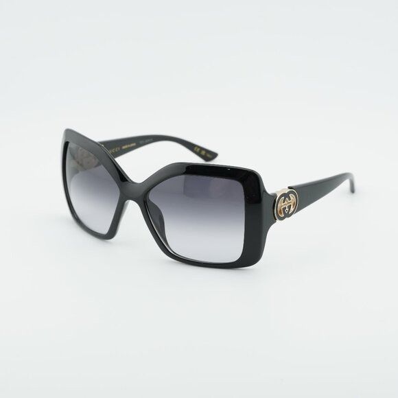 Gucci Gucci GG2015S 001 Sunglasses Black Square Frame Size ONE SIZE - 1 Thumbnail