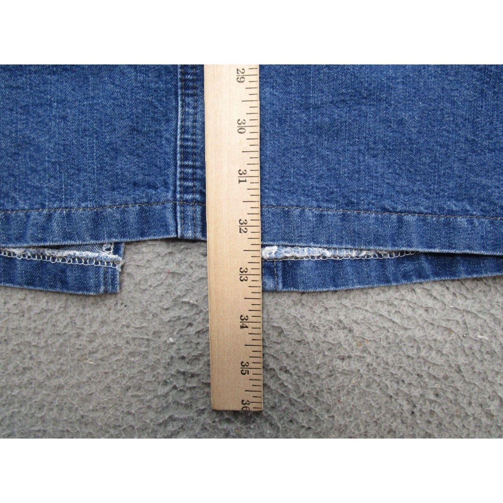 Lee VINTAGE 90s Lee Denim Skirt Women's Size 6 Elastic Waist Long Straight & Pencil Blue 90s Theme Womens Size 28" / US 6 / IT 42 - 6 Thumbnail