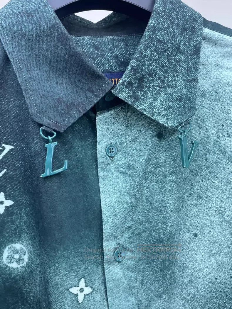 Louis Vuitton Louis Vuitton Green Tie Dye Gradient Long Sleeve Shirt Size US M / EU 48-50 / 2 - 3 Thumbnail