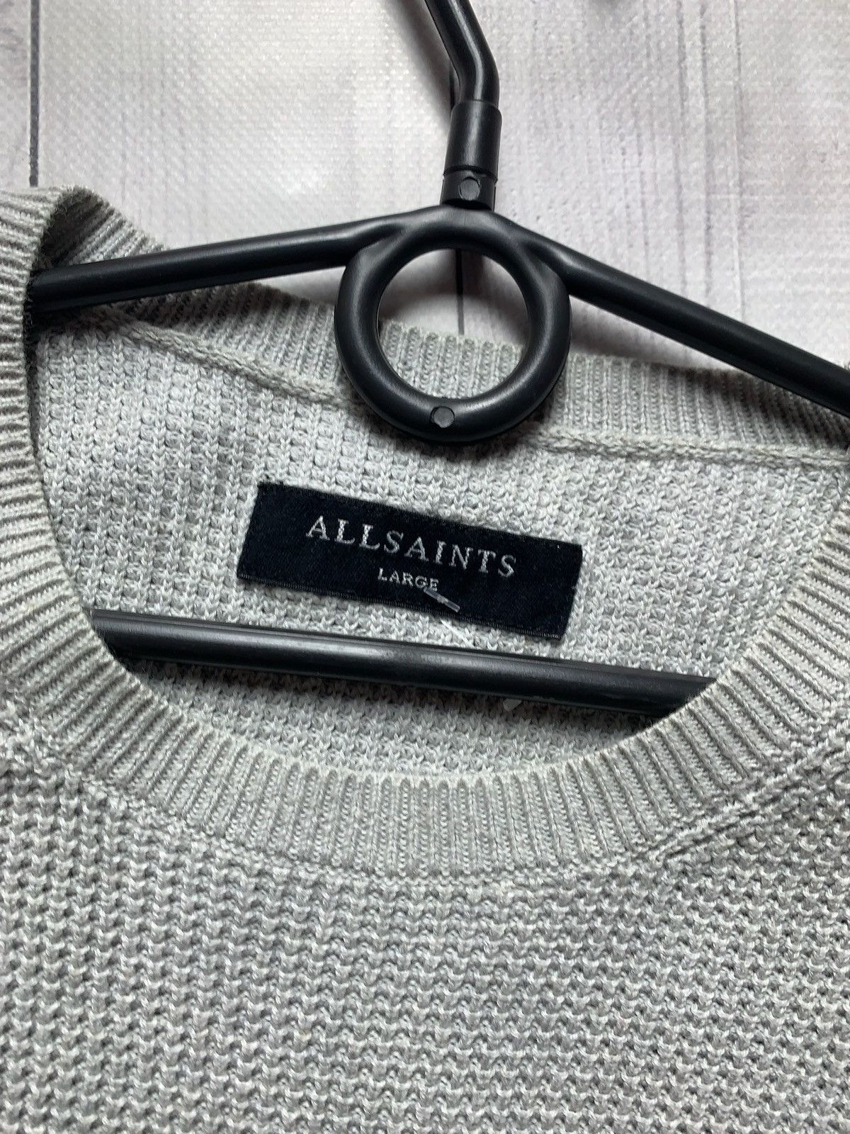 Allsaints × Vintage Allsaints sweater size L logo grey Size US L / EU 52-54 / 3 - 7 Thumbnail