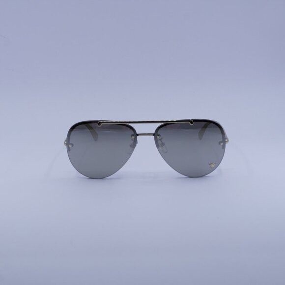 Versace Versace VE2231 12526G Sunglasses Pale Gold Aviator Frame Size ONE SIZE - 2 Thumbnail