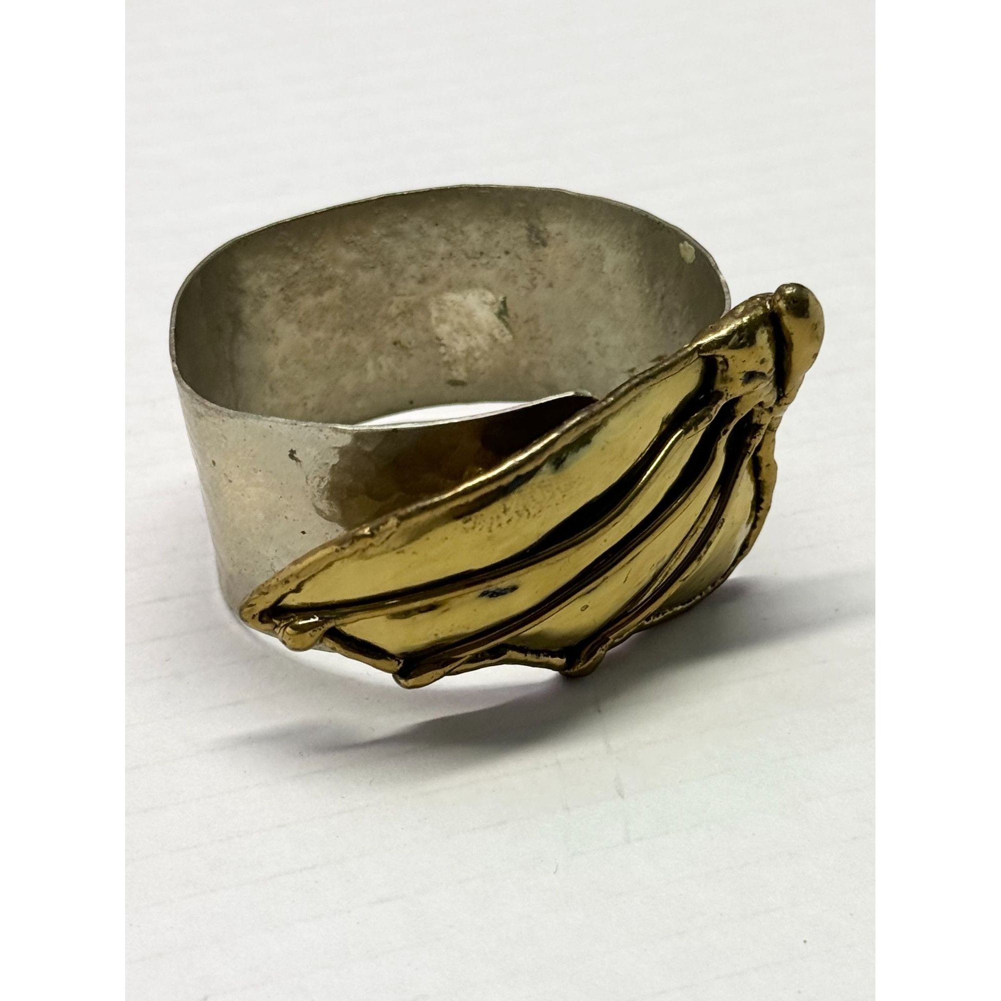 Vintage Vintage handcrafted metal bangle bracelet Size ONE SIZE - 2 Thumbnail