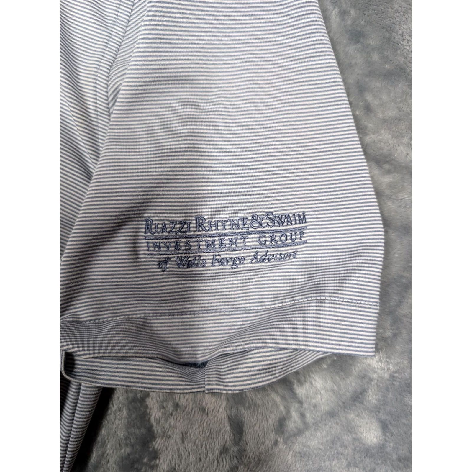 Peter Millar Peter Millar Polo Shirt Mens Large Blue Summer Comfort Striped Golf Performance Size US L / EU 52-54 / 3 - 5 Thumbnail