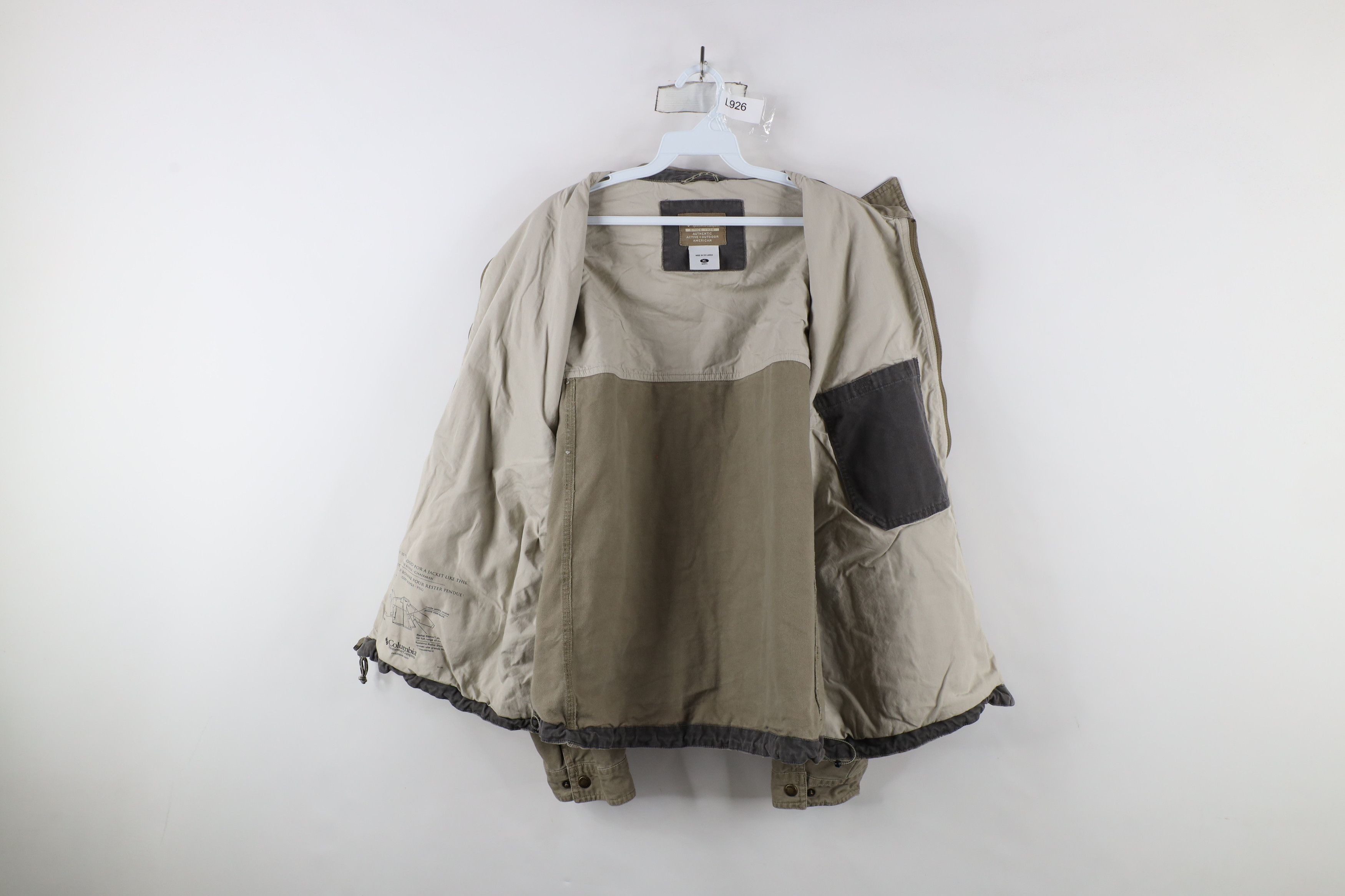 Columbia × Vintage Vintage Columbia Full Zip Canvas Bomber Jacket Beige Size US XL / EU 56 / 4 - 8 Thumbnail