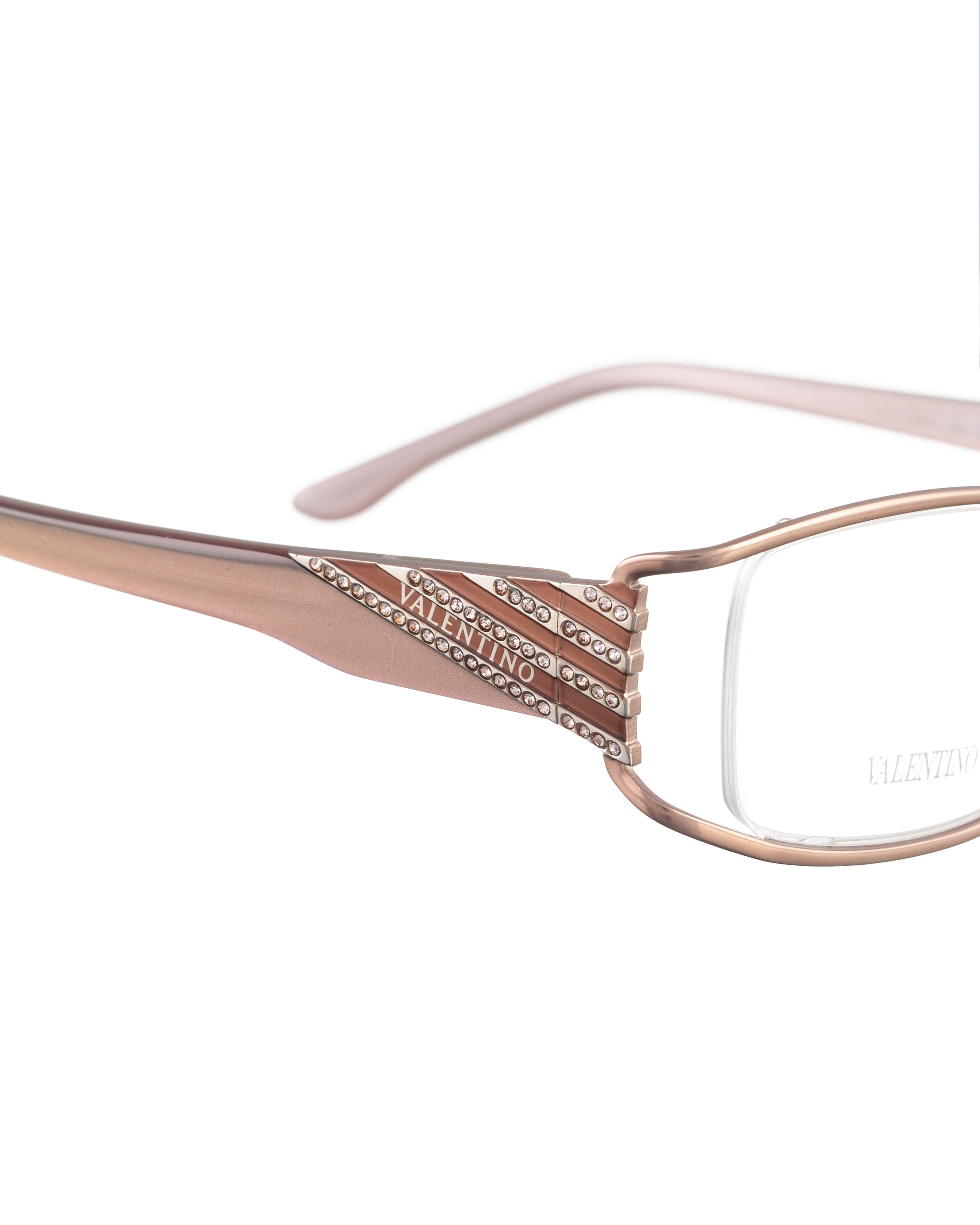 Valentino Valentino 00s Pink Brown Glasses with White Gems Size ONE SIZE - 3 Thumbnail