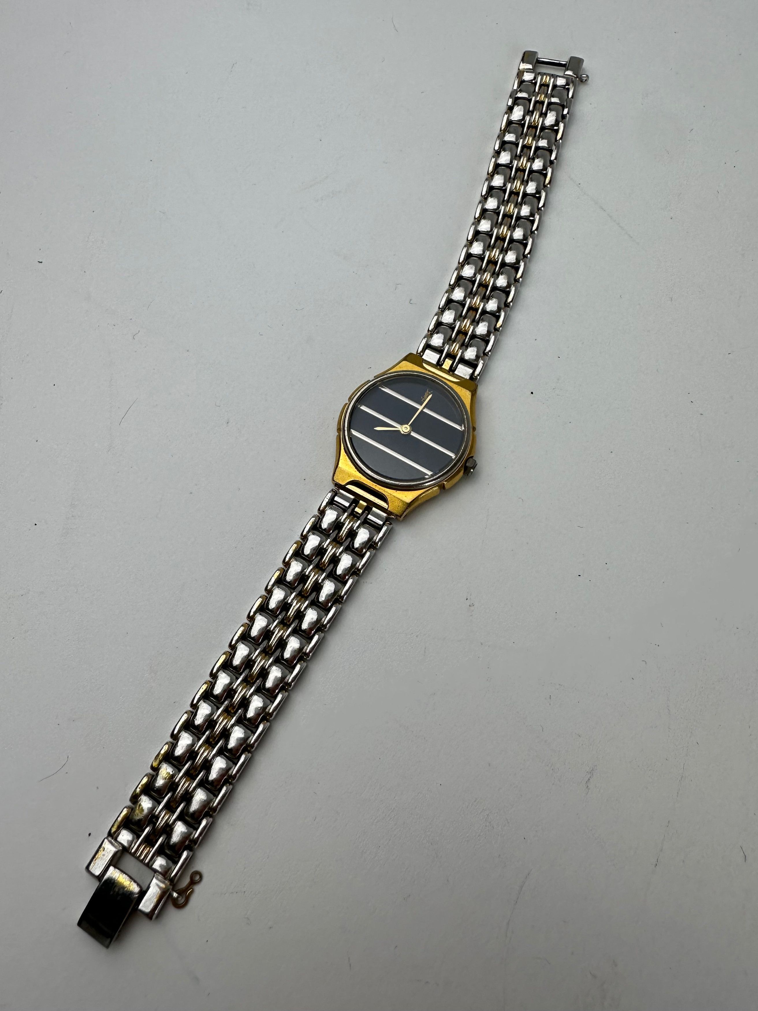 Yves Saint Laurent Vintage Two-Tone Ladies Watch Black Dial Size ONE SIZE - 1 Thumbnail
