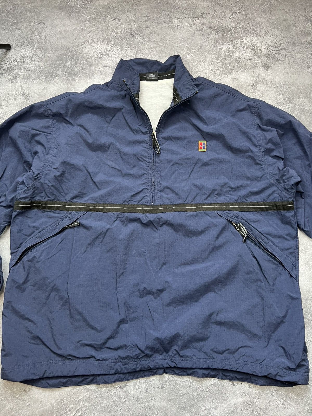 Nike Vintage 90s Nike Blue Anorak Nylon Mens Jacket Size US XXL / EU 58 / 5 - 6 Thumbnail