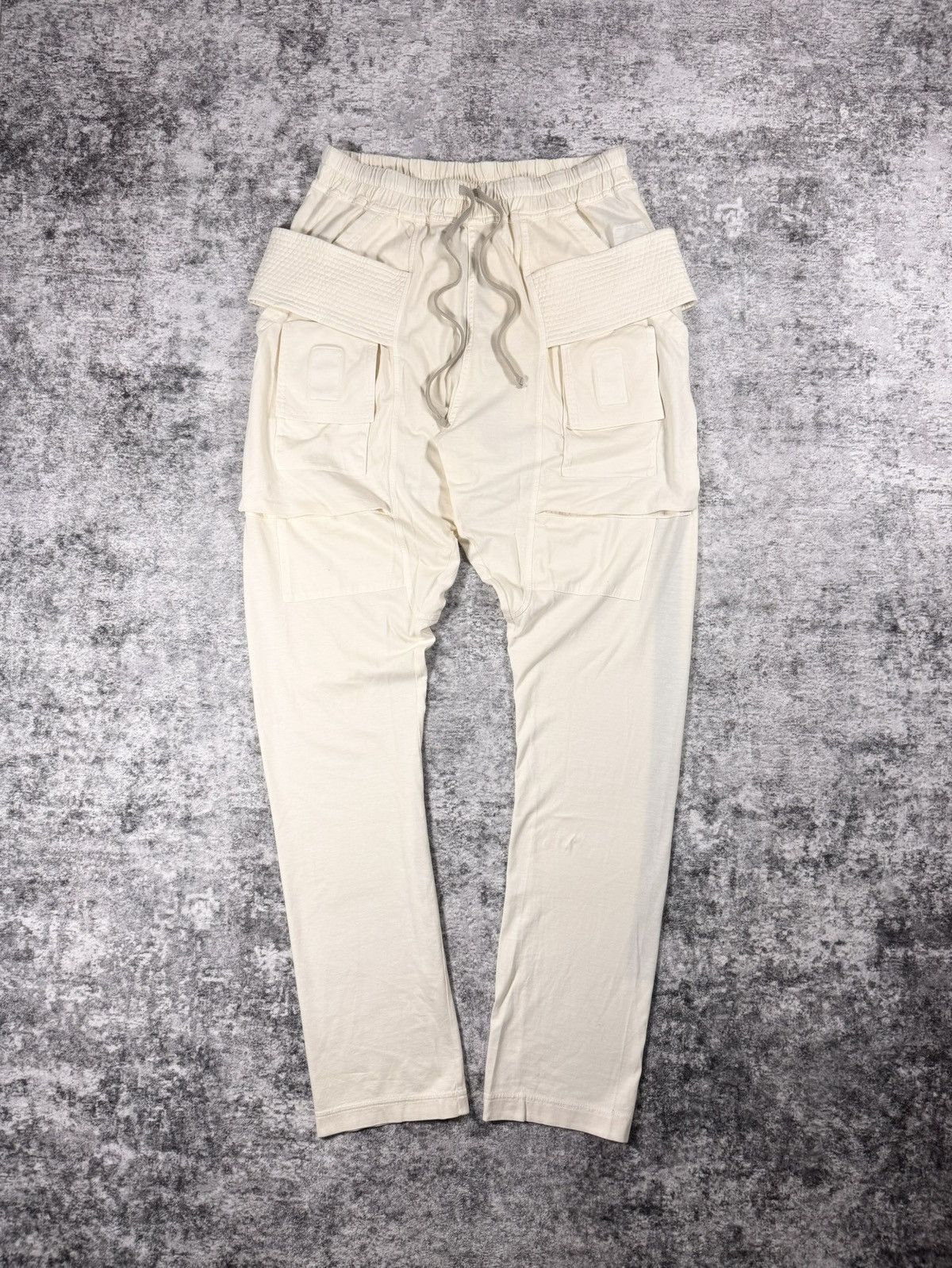 Rick Owens SS22 Rick Owens “Fogachine” Natural Creatch Cargo Sweatpants Size US 32 / EU 48 - 1 Thumbnail
