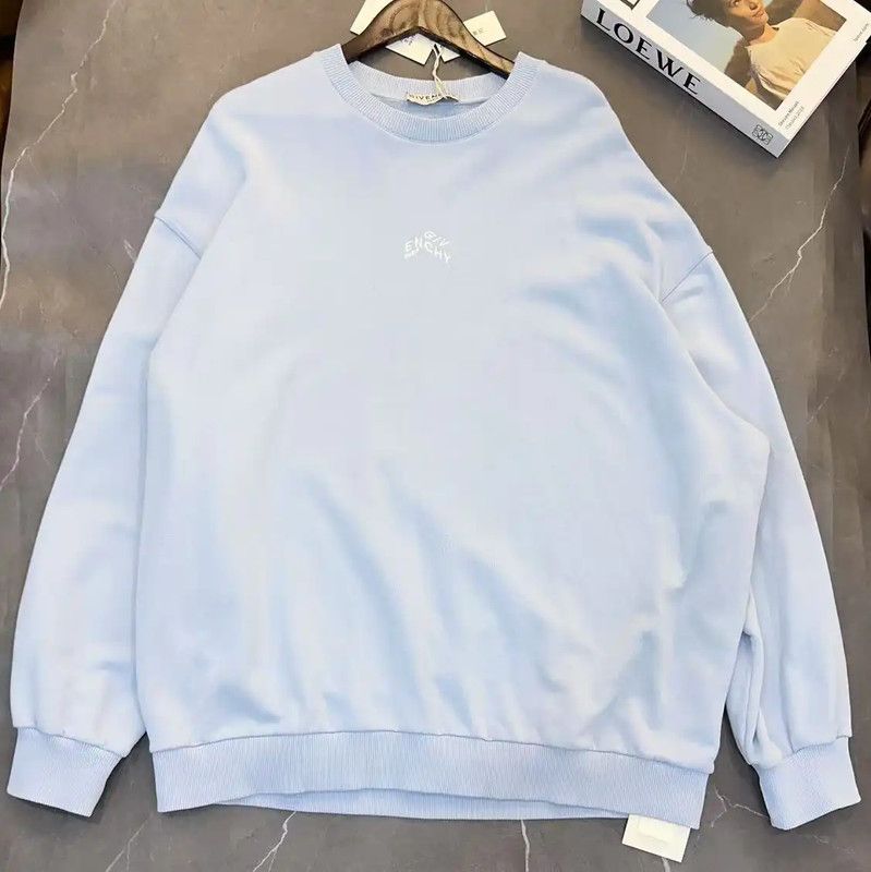 Givenchy Givenchy Light Blue Cotton Long Sleeve Sweatshirt 0089 Size US L / EU 52-54 / 3 - 1 Thumbnail