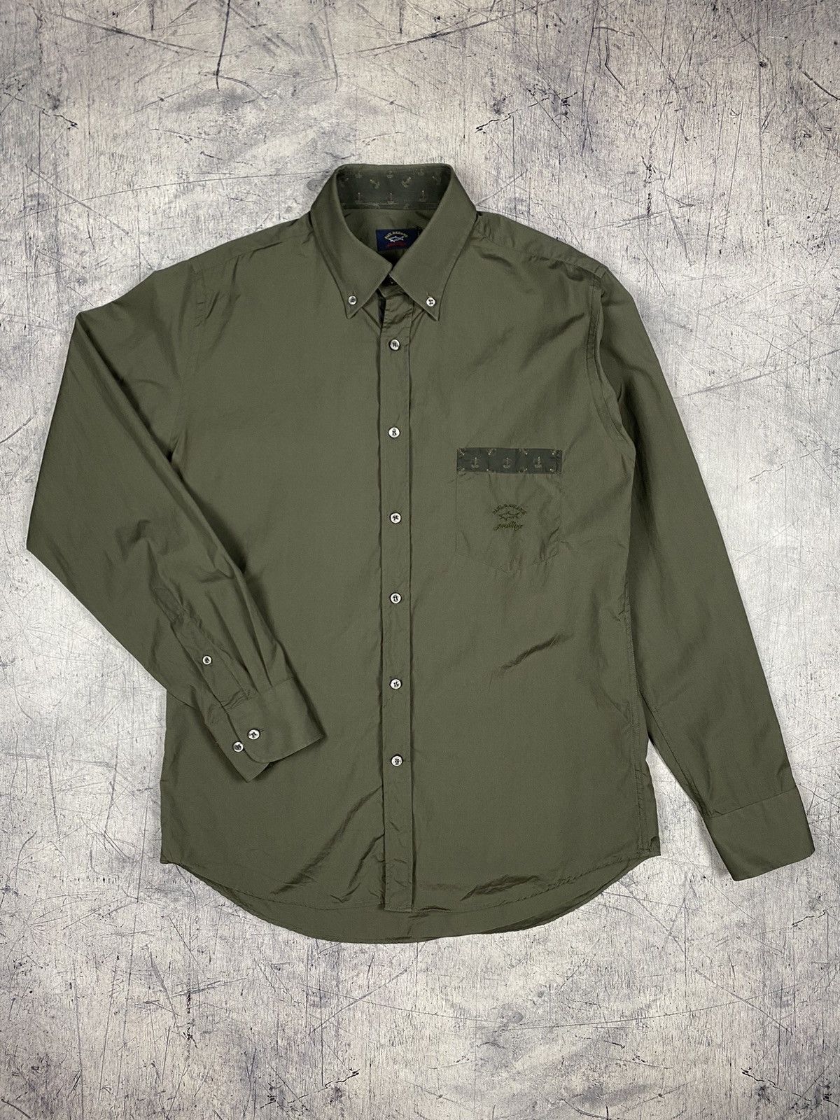 Paul & Shark × Vintage Vintage Paul Shark Designer Button Up Shirt Size US L / EU 52-54 / 3 - 2 Thumbnail
